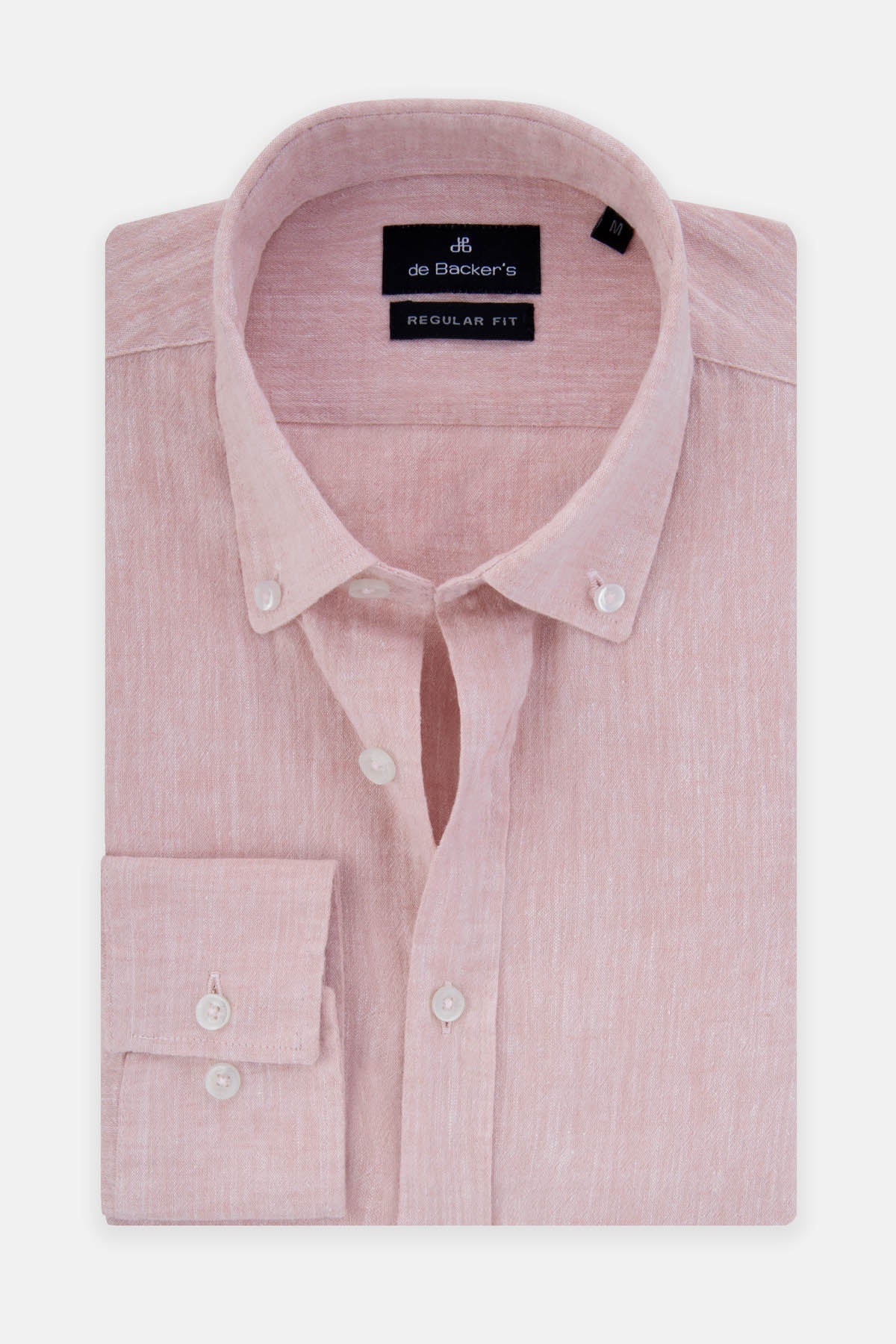 Solid Linen Tea Rose Casual Shirt - 1