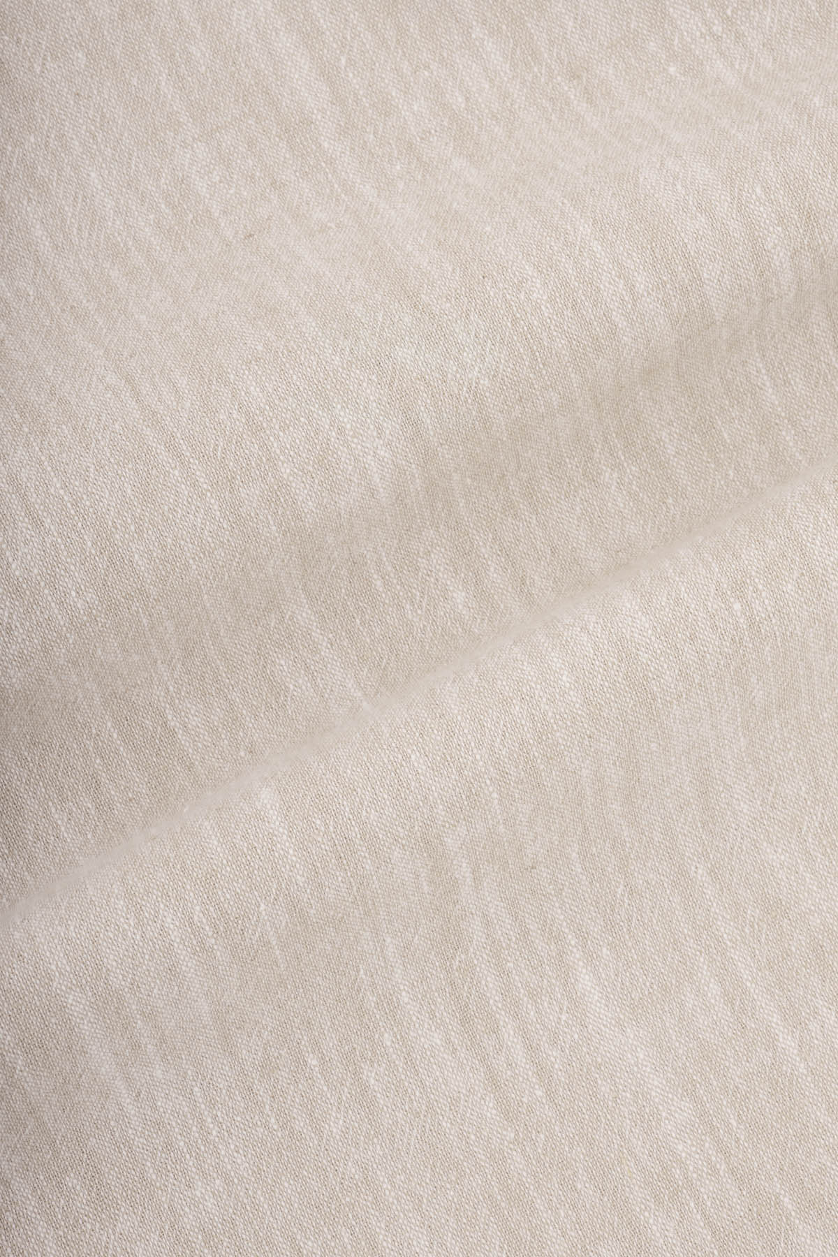 Solid Timberwolf Beige Linen Casual Shirt - 3