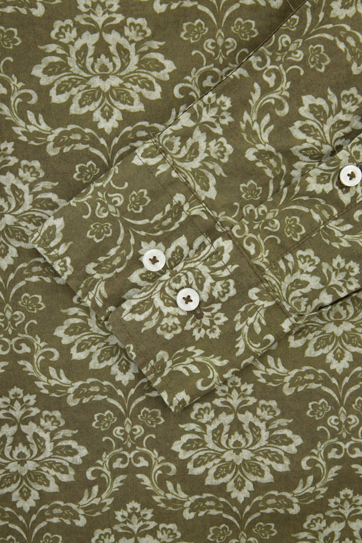Printed Drab-dark Brown Damask Casual Shirt - 3