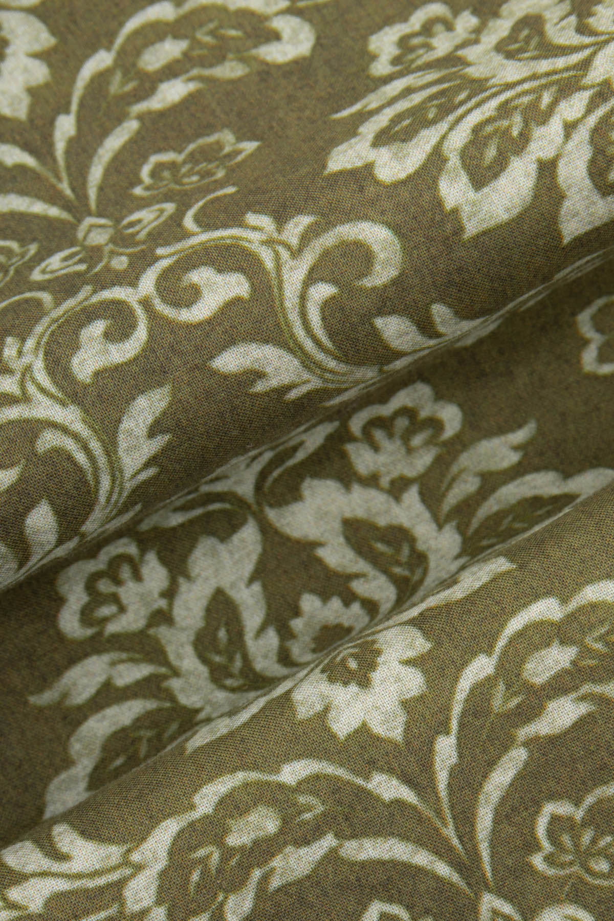 Printed Drab-dark Brown Damask Casual Shirt - 4
