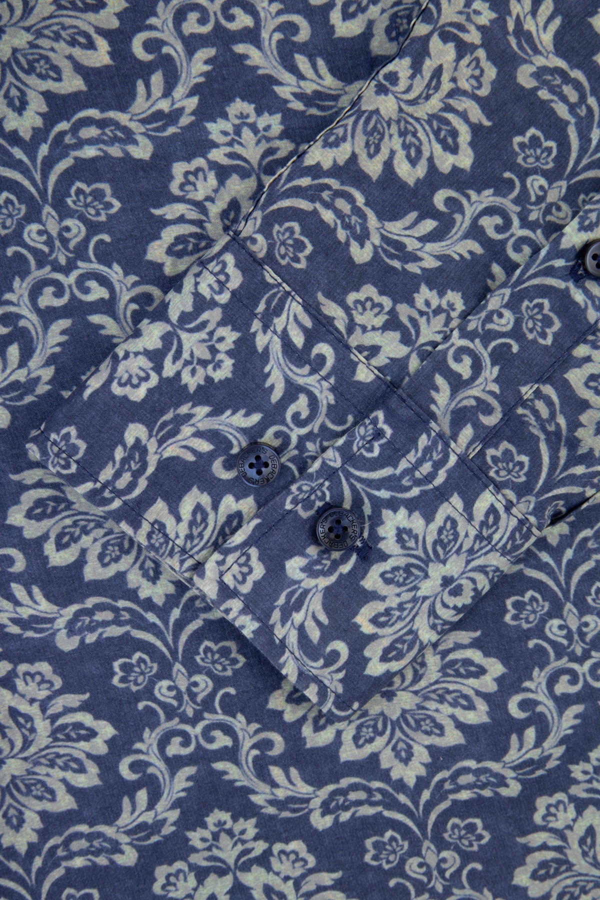 Damask Printed Blue Casual Shirt - 3