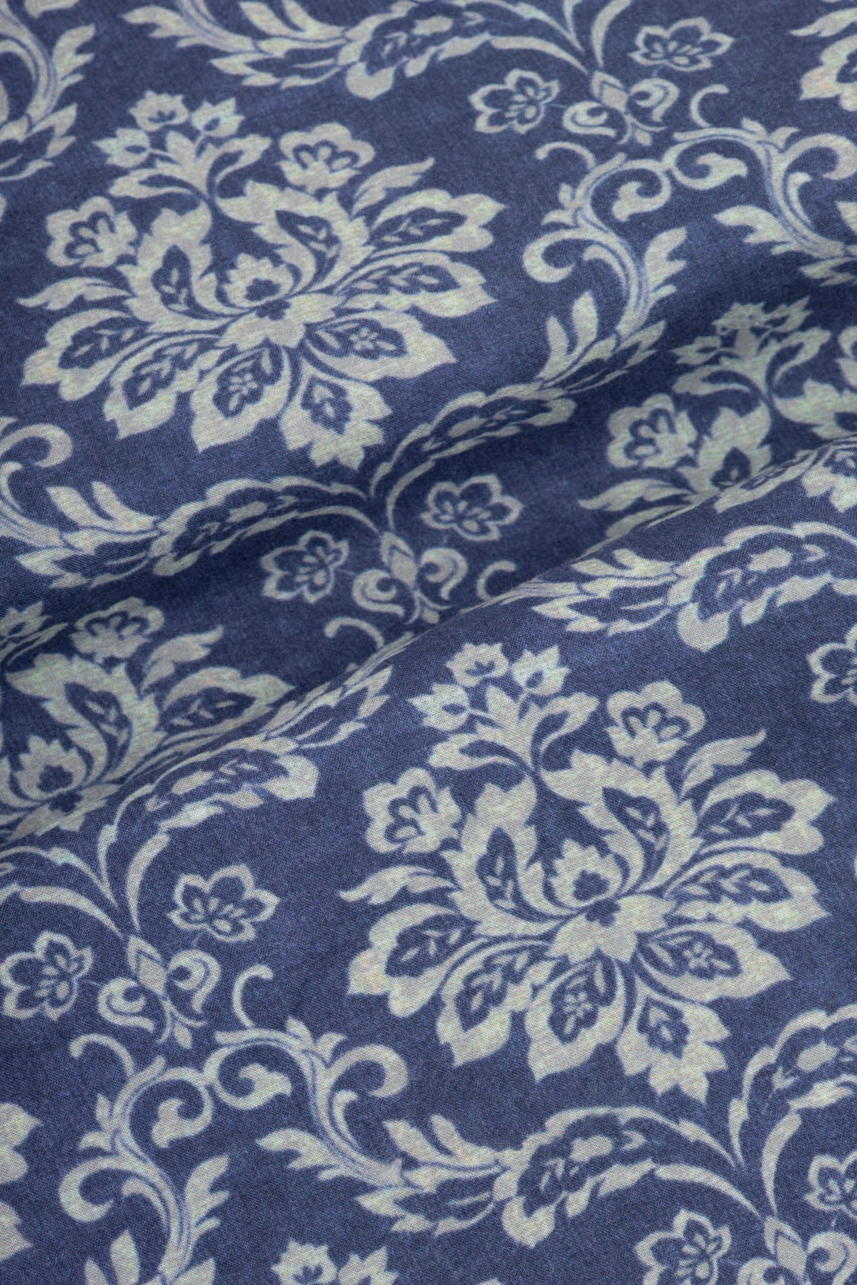 Damask Printed Blue Casual Shirt - 4