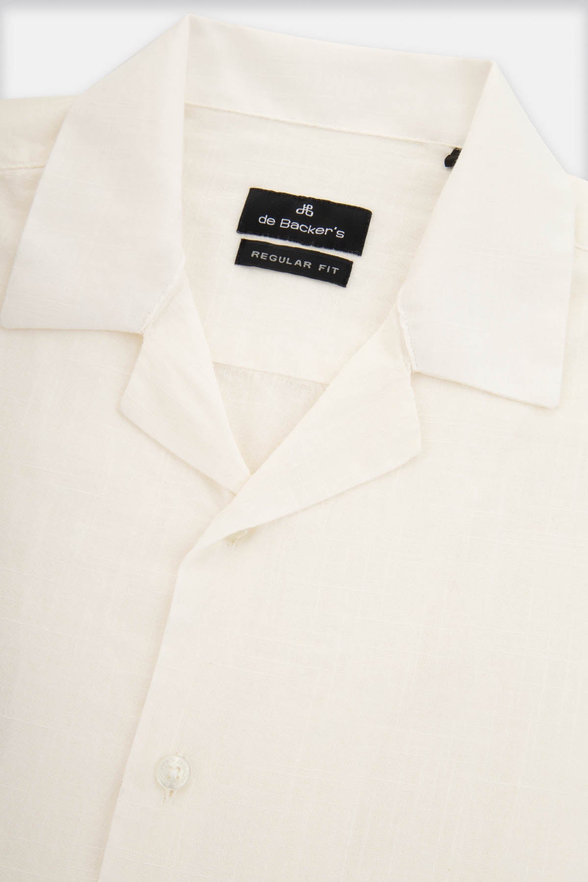 Textured Off White Short-Sleeves Shirt - 2