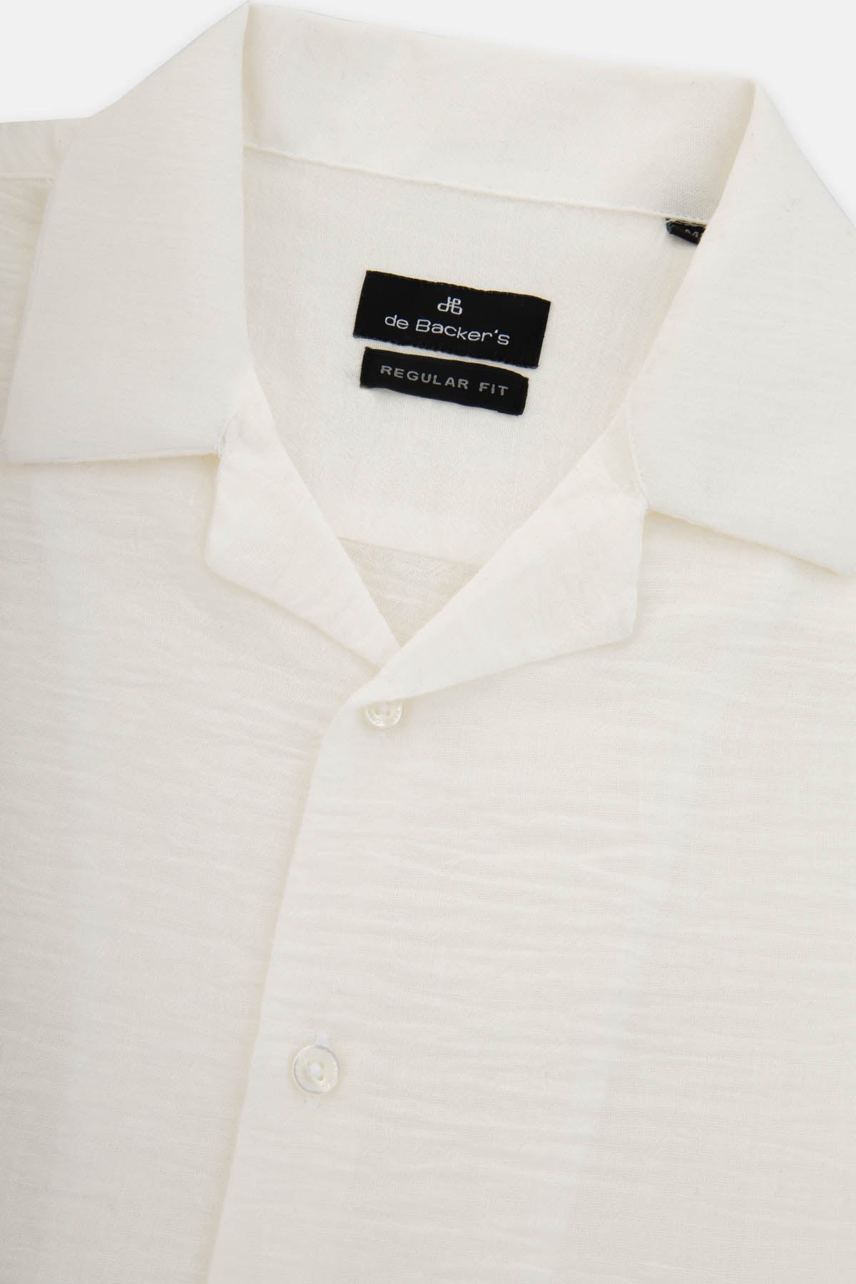 Linen Look Off White Short-Sleeves Shirt - 2