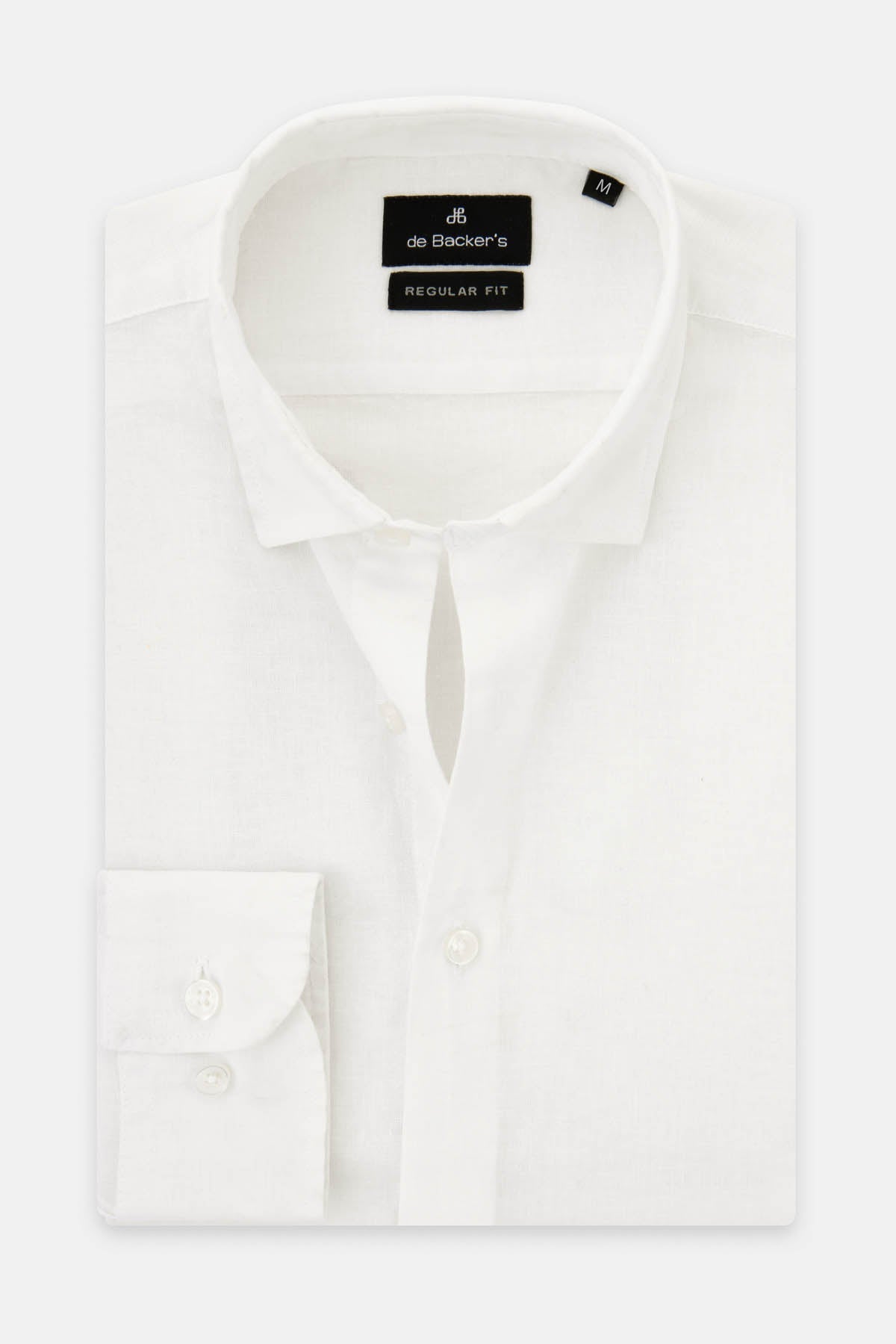 Solid Off-White Linen Casual Shirt - 1