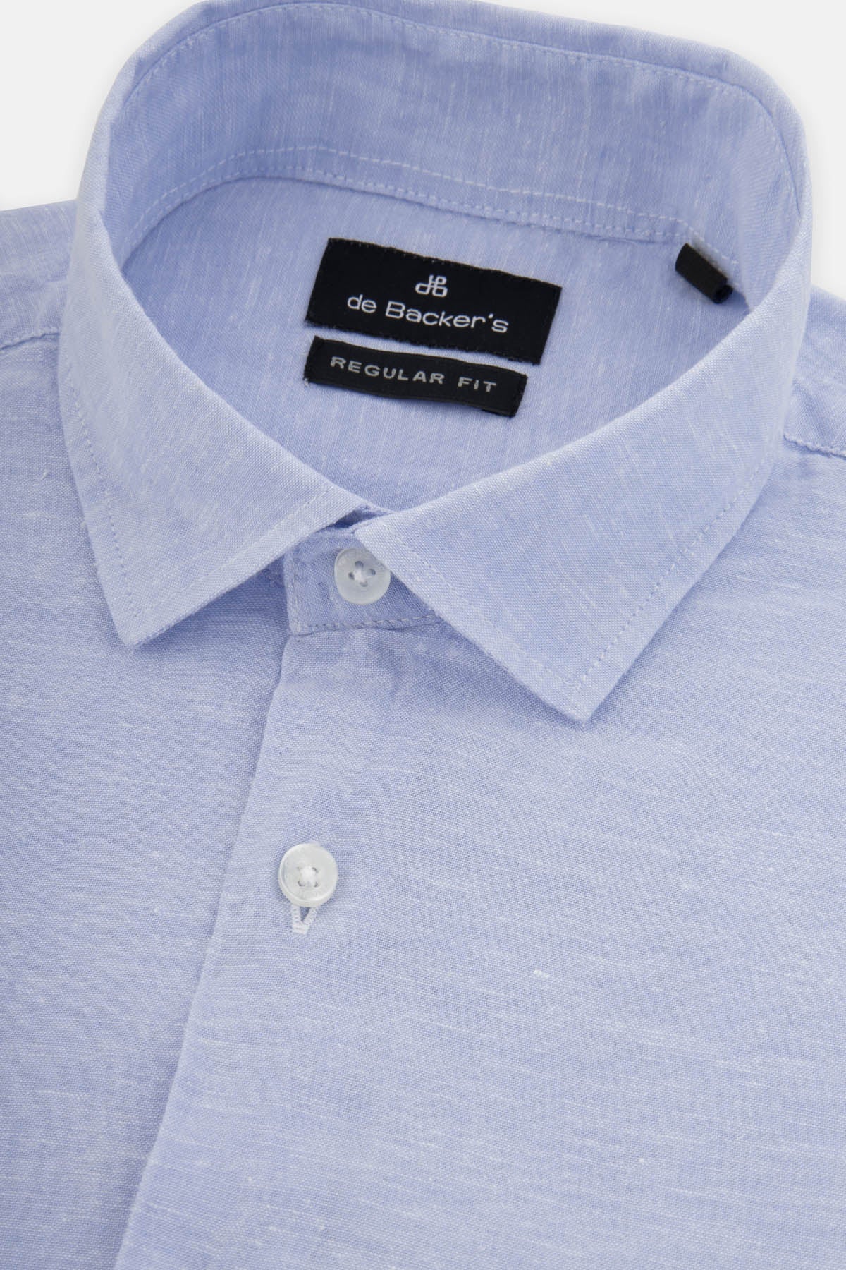 Solid Linen Light Blue Casual Shirt - 2