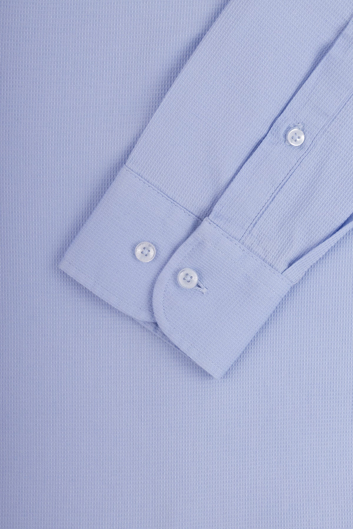 Jacquard Light Blue Casual Shirt - 3