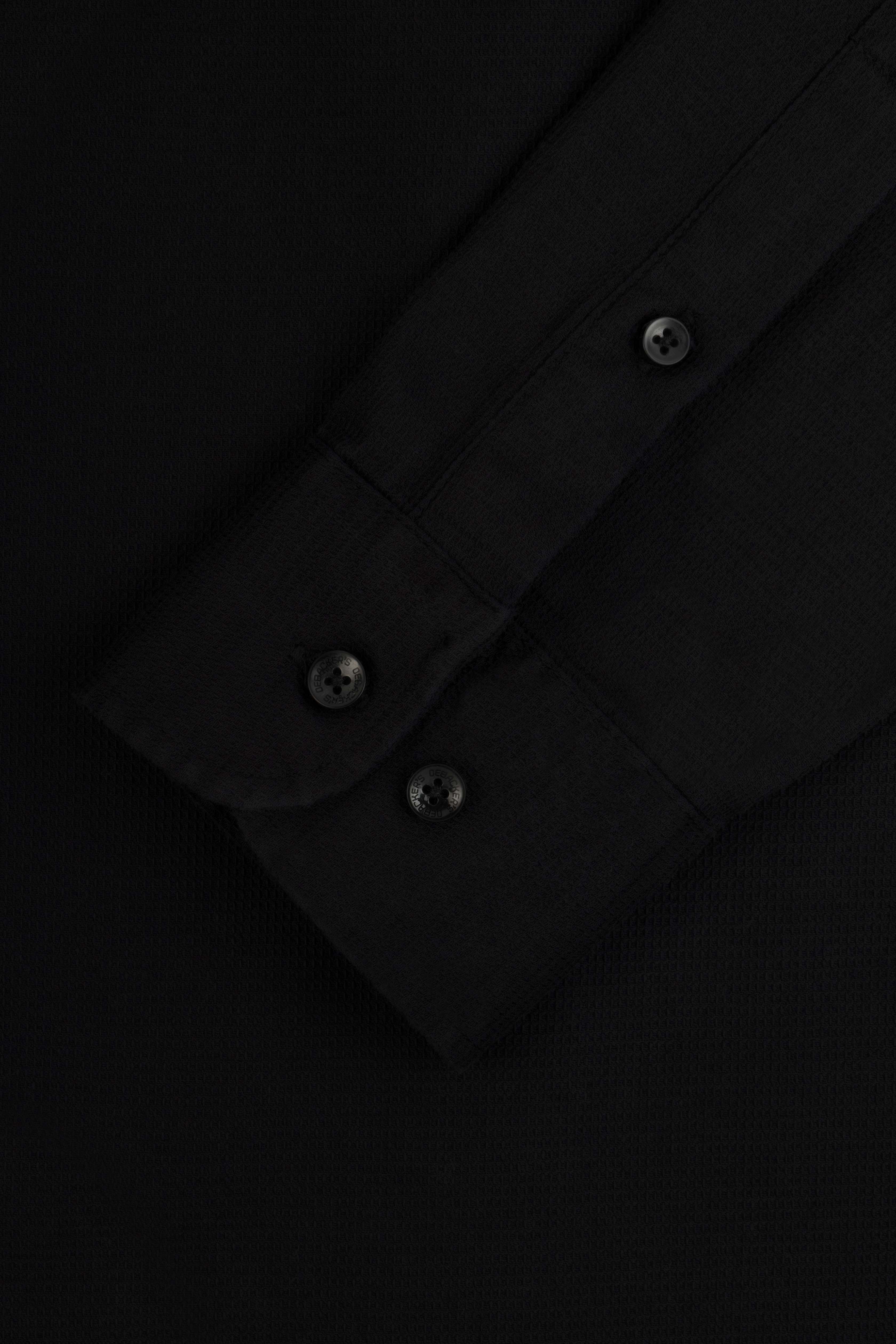 Solid Black Dacron Classic Shirt - 3