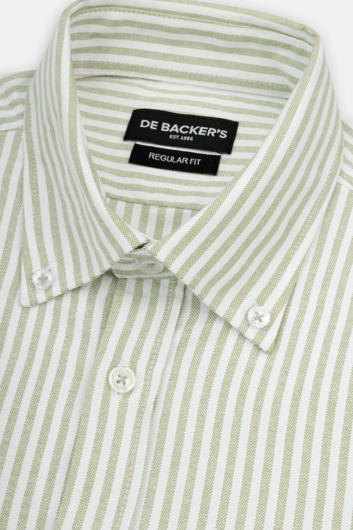 Striped Oxford Pistachio Casual Shirt with Pocket - 5