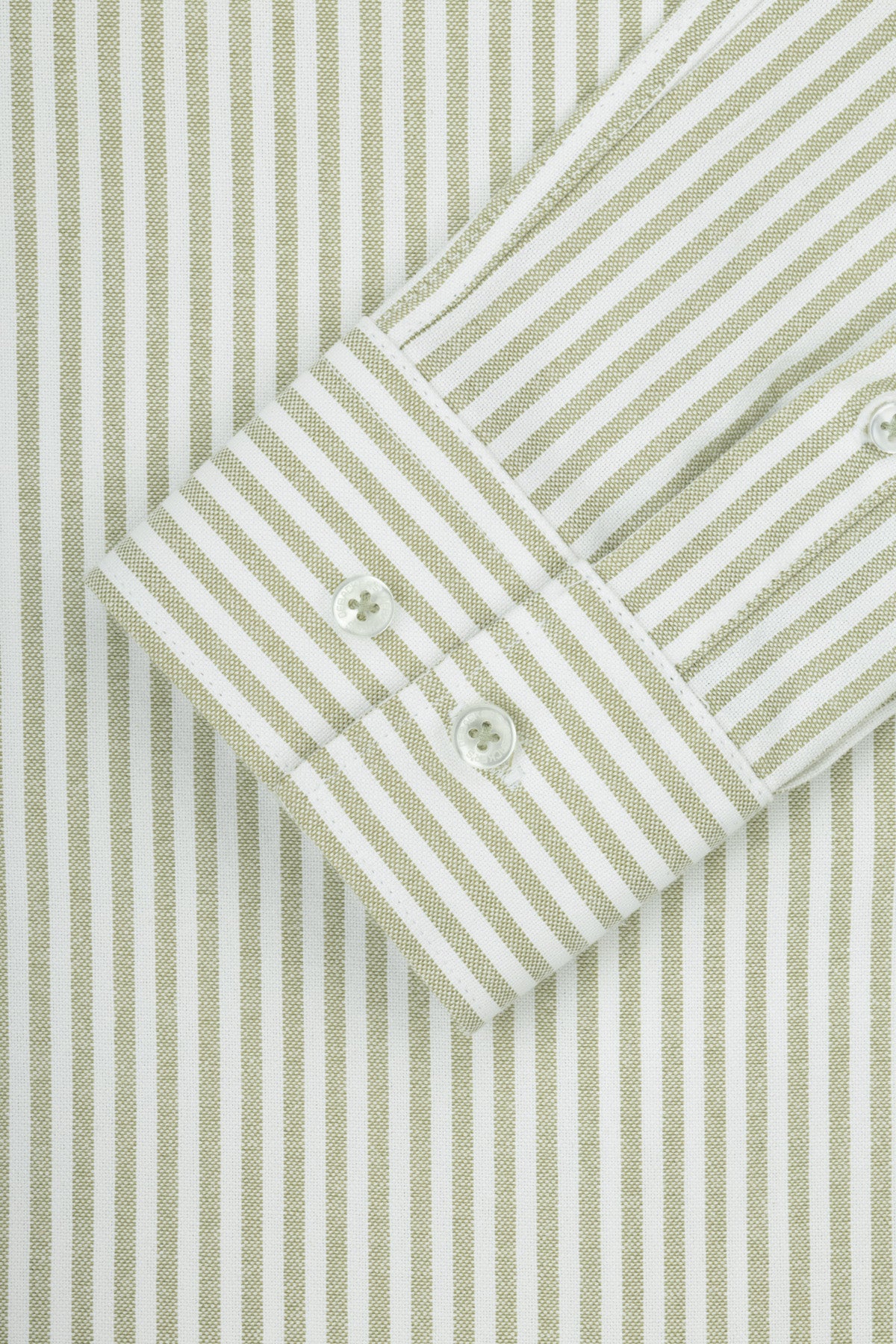 Striped Oxford Pistachio Casual Shirt with Pocket