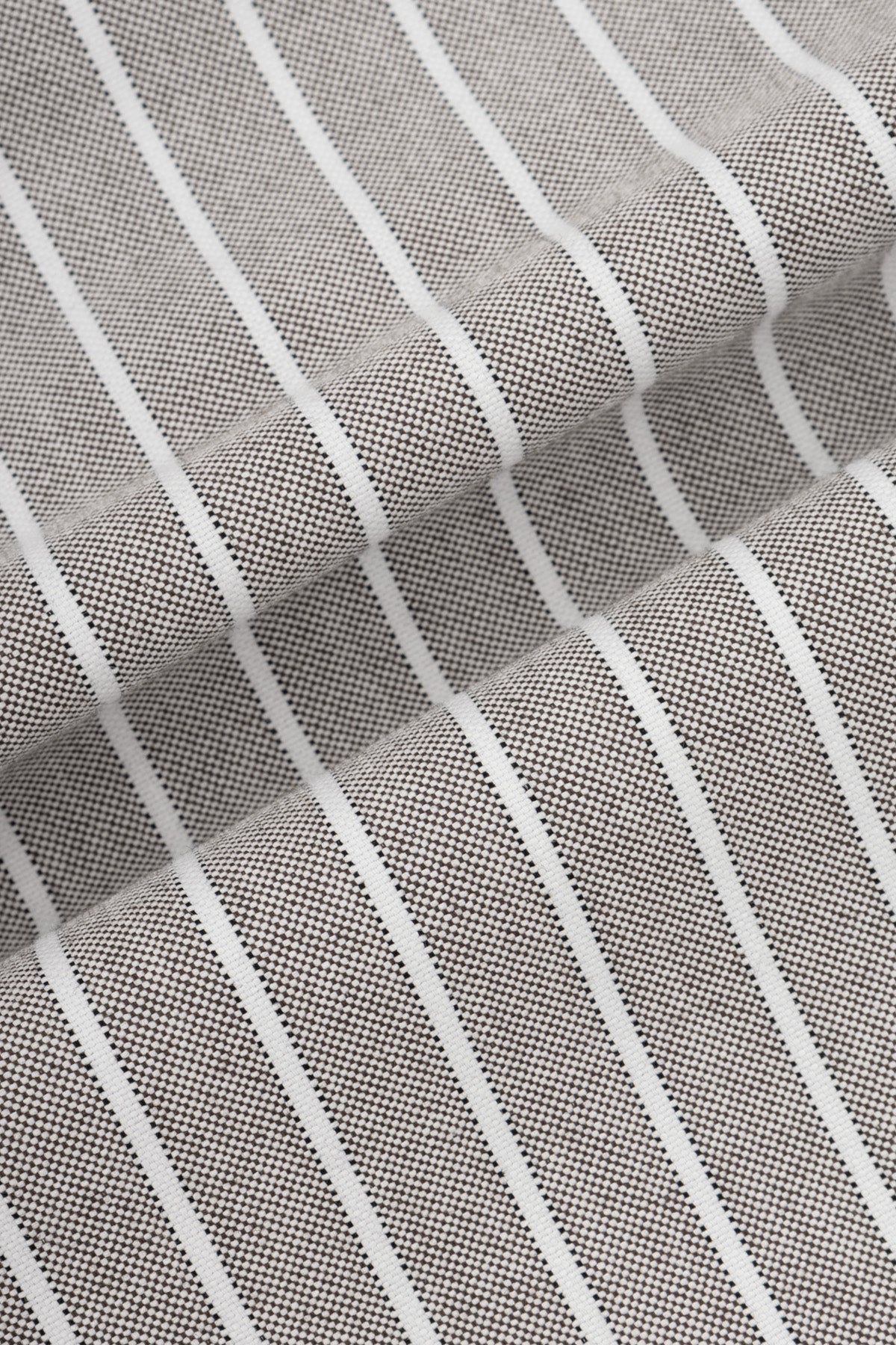 Striped Oxford Silver Casual Shirt with Pocket - 4