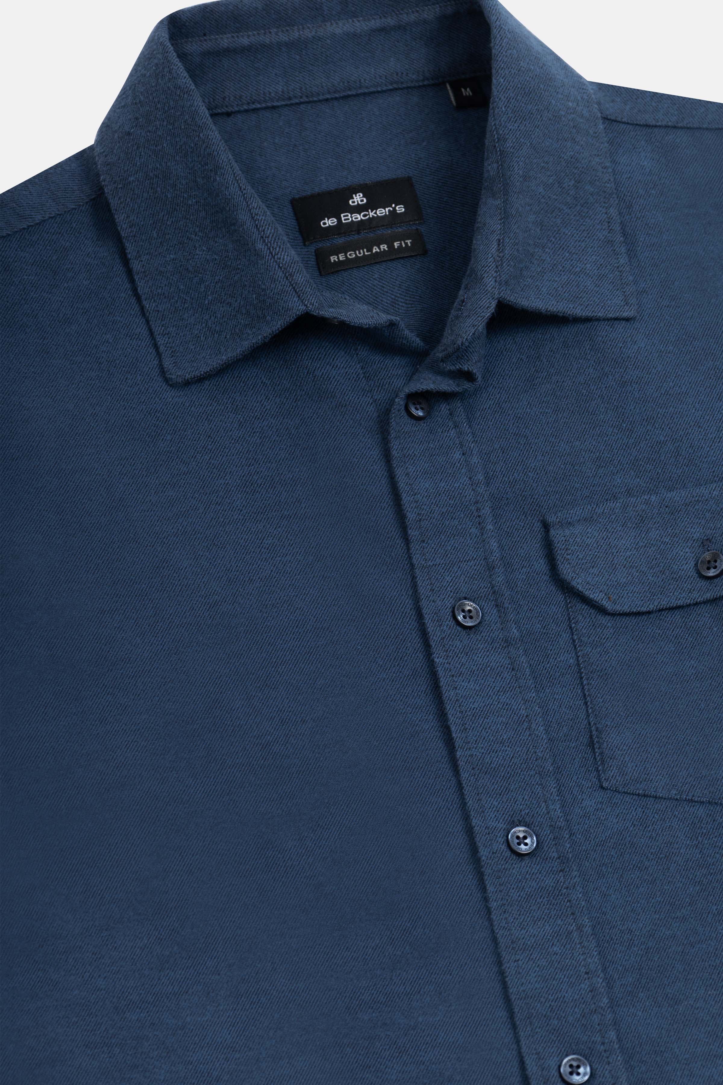 Teal Blue Cotton Wool feel Casual Shirt