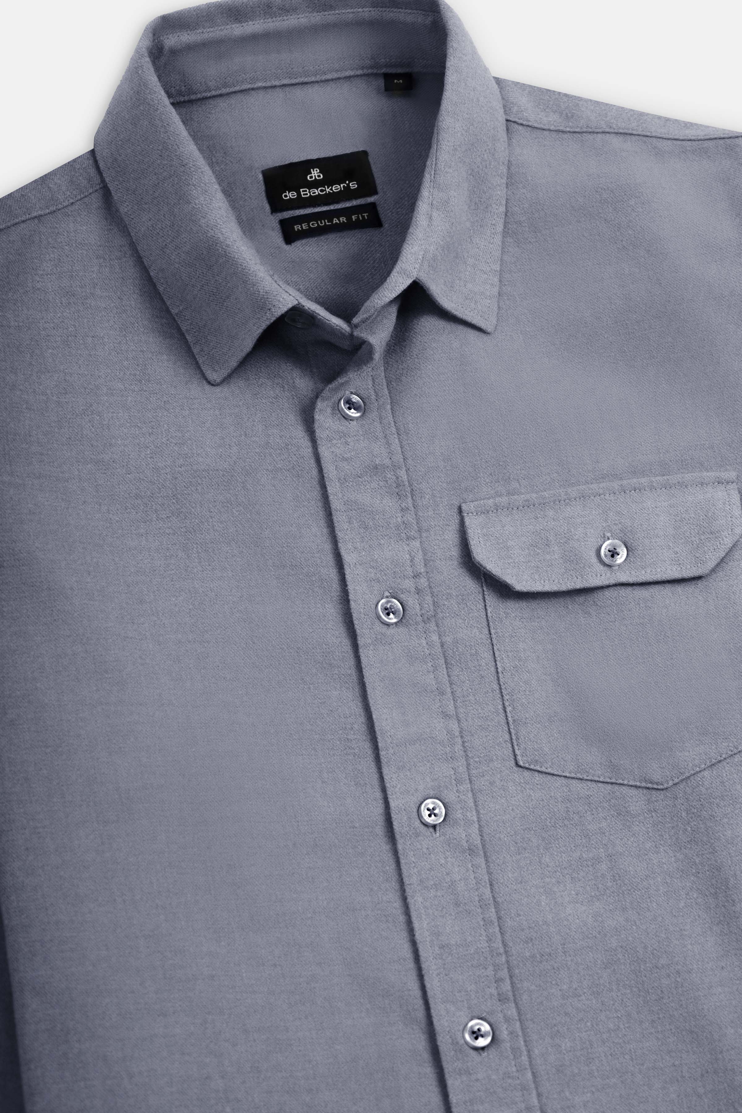 Gray Wool Casual Shirt - 5