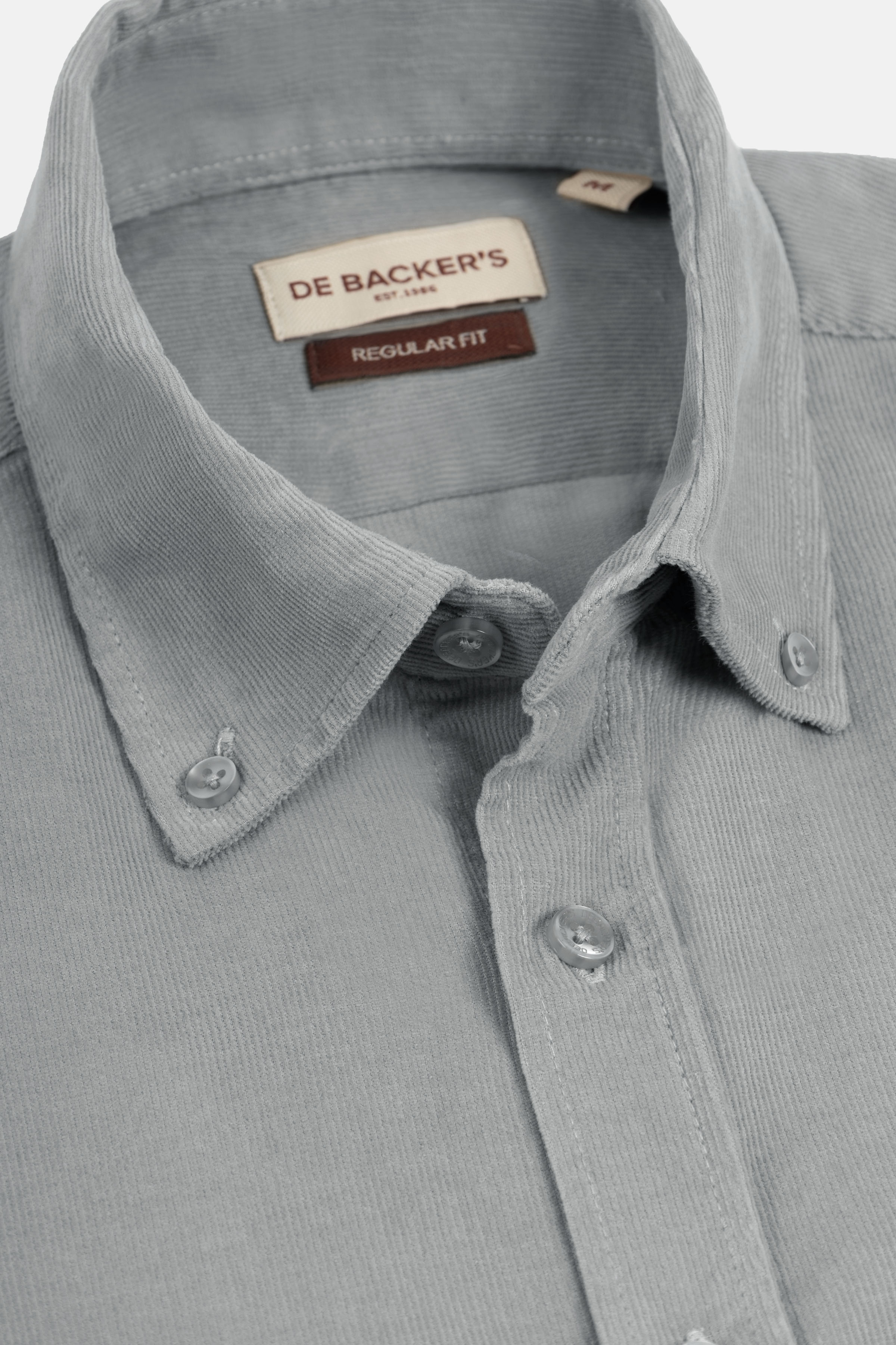 Gray Button-Up Velvet Shirt