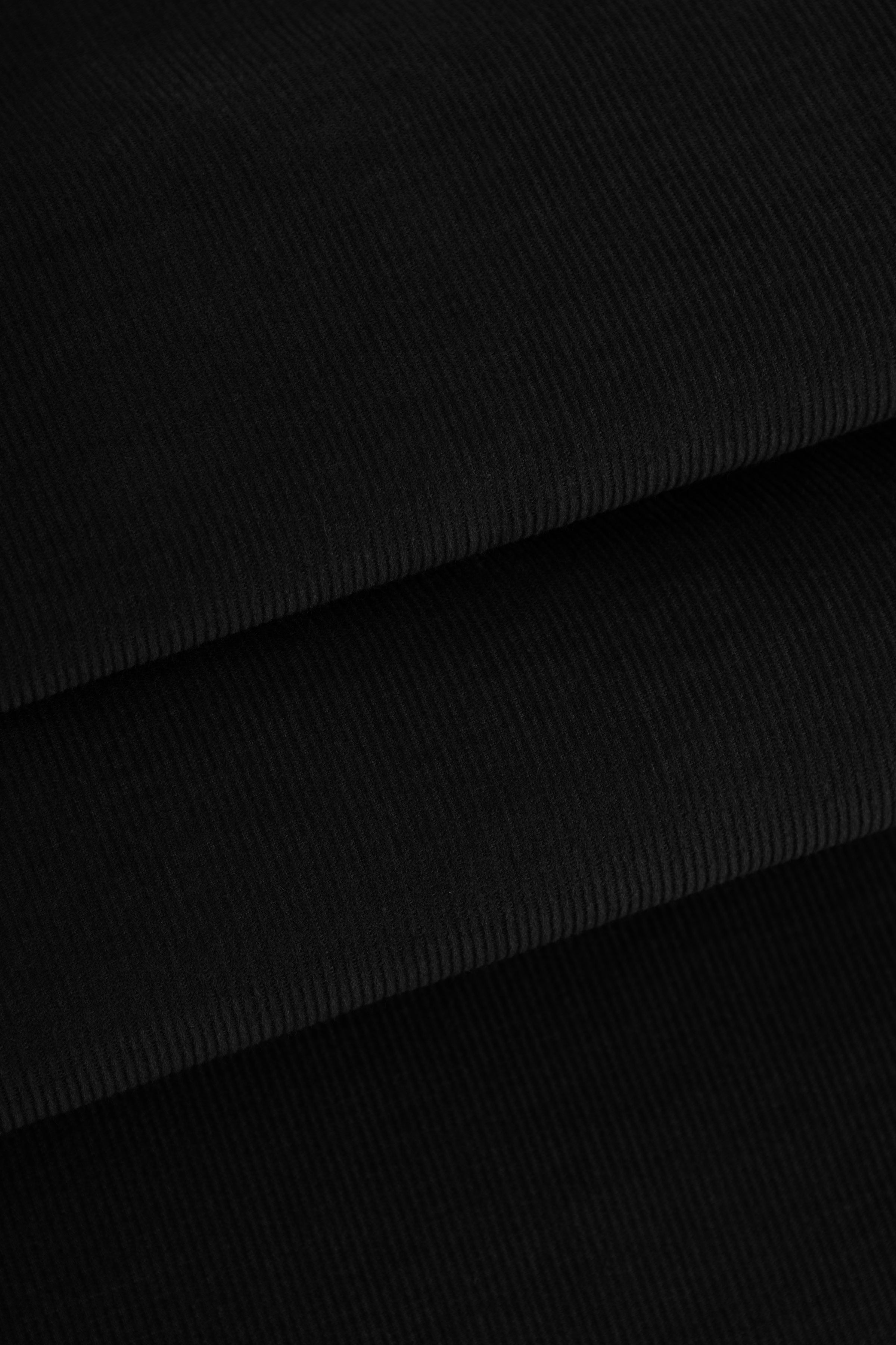 Black Button-Up Velvet Over-Shirt - 5