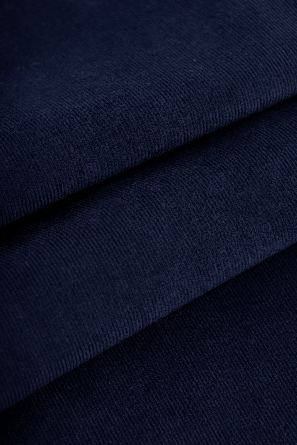 Navy Button-Up Velvet Shirt