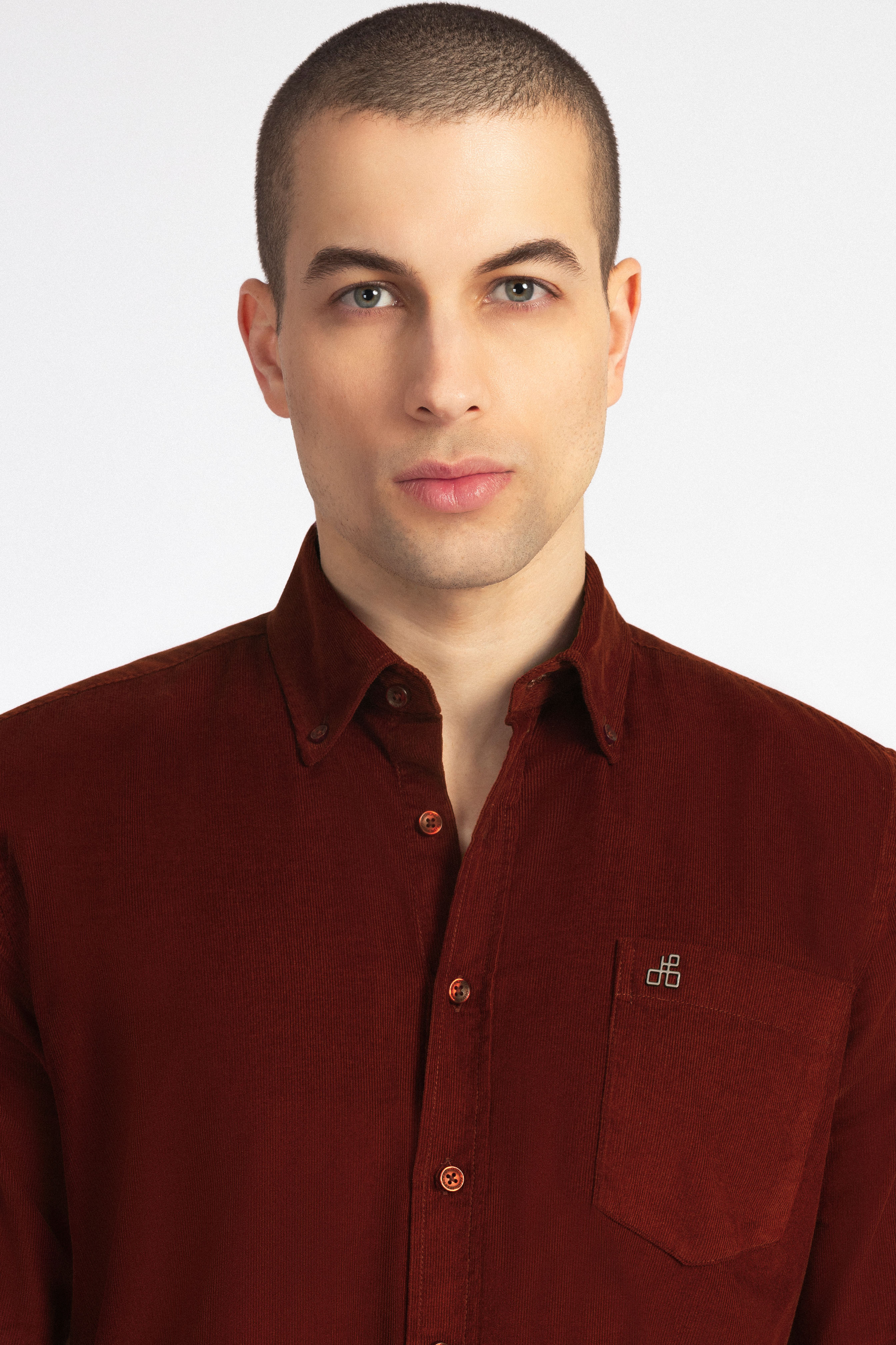 Burgundy Button-Up Velvet Over-Shirt - 4