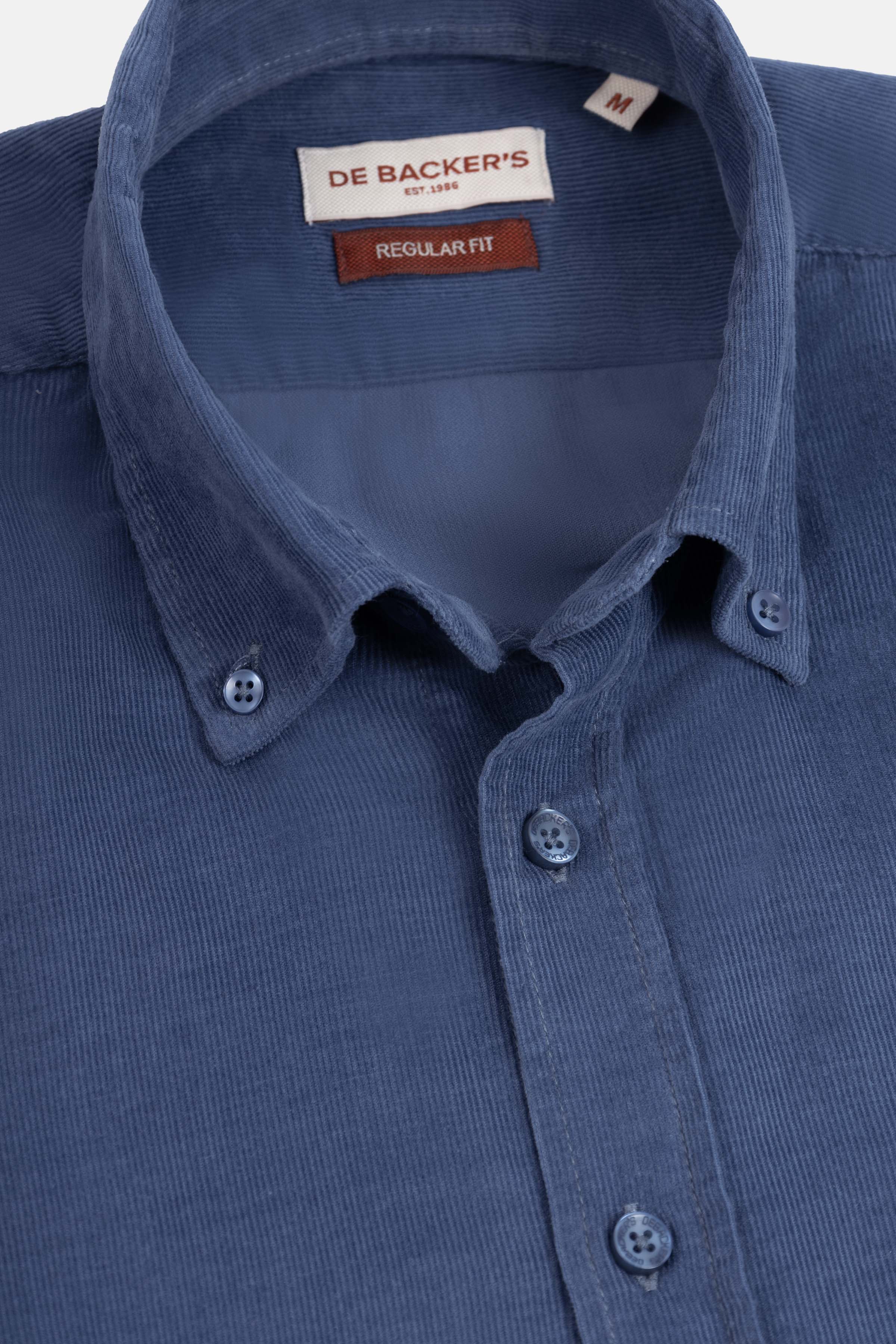 Twilight Blue Button-Up Velvet Shirt