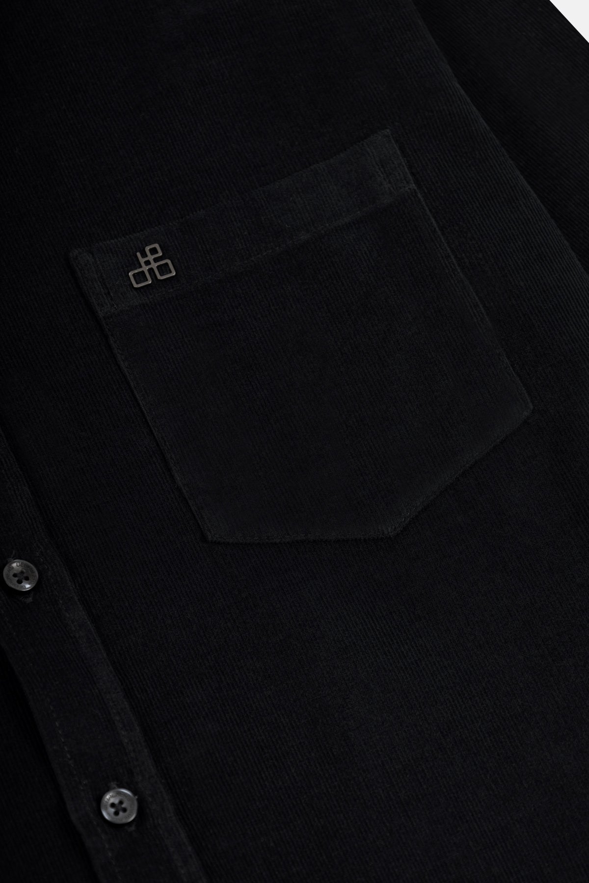 Black Button-Up Velvet Over-Shirt - 5