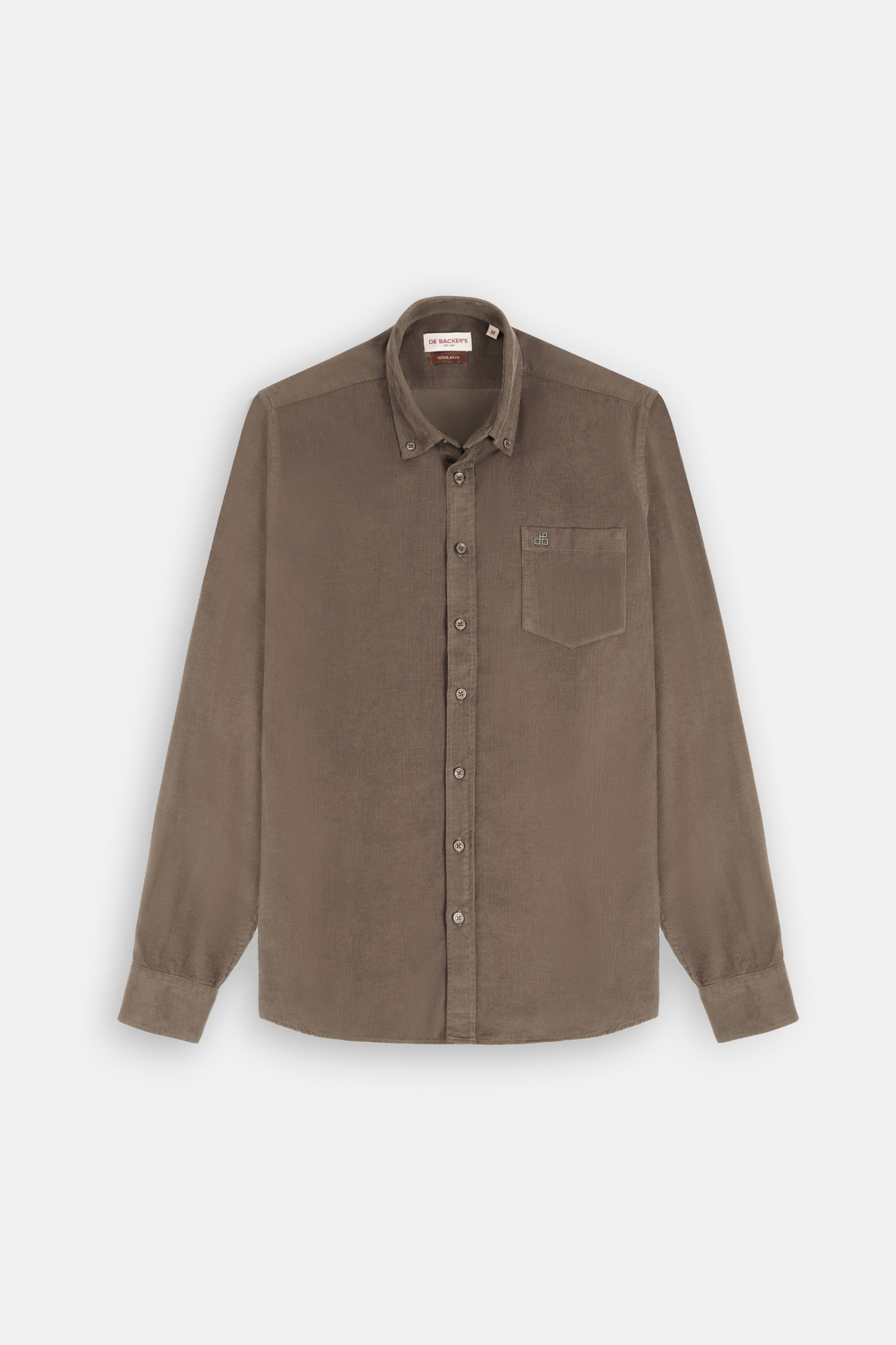 Brown Button-Up Velvet Over-Shirt - 1