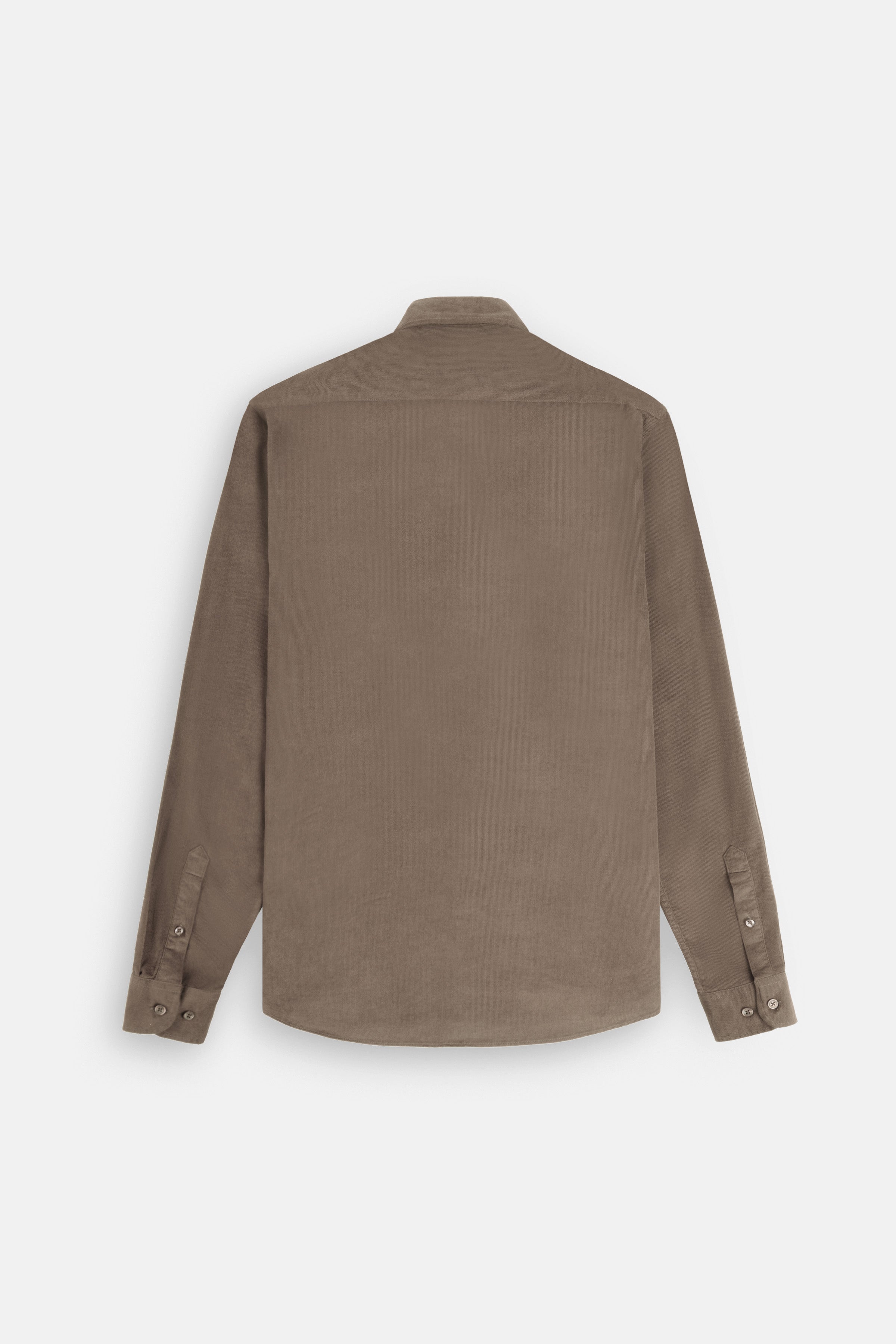 Brown Button-Up Velvet Shirt