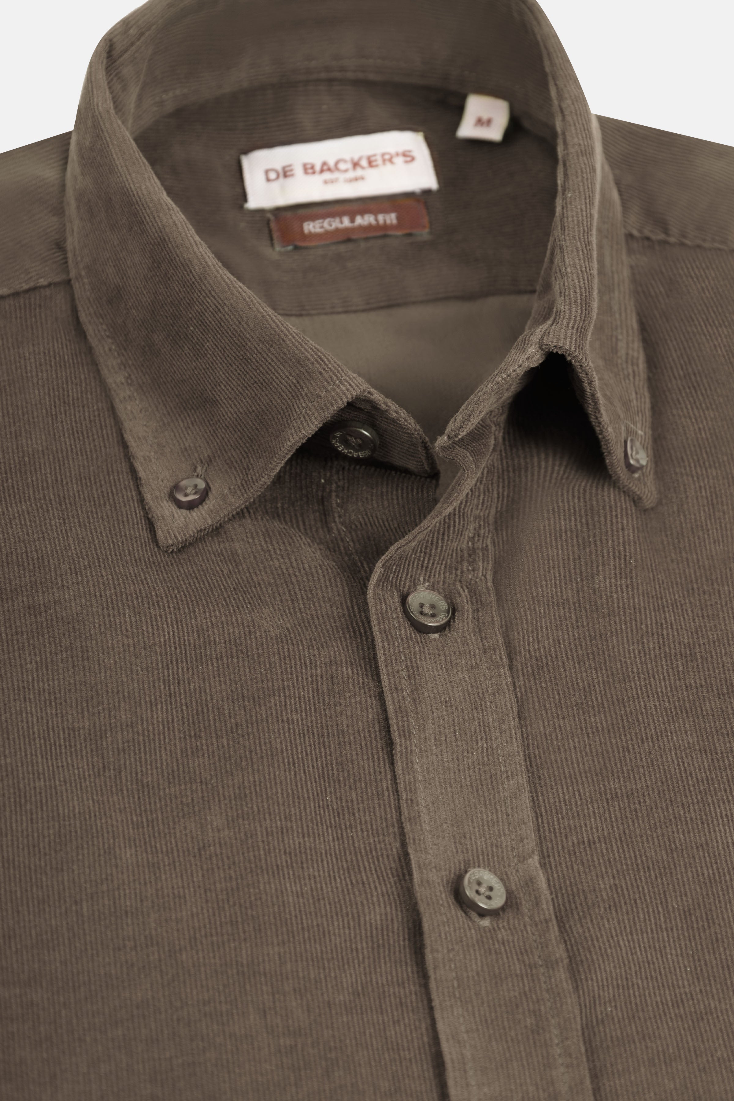 Brown Button-Up Velvet Shirt