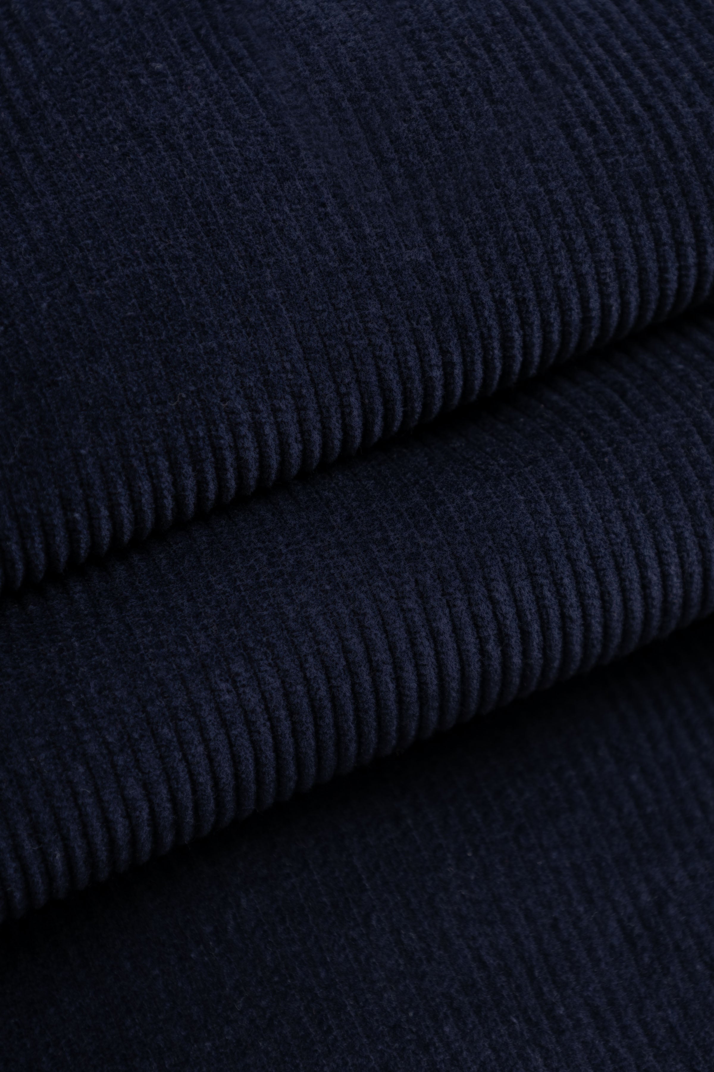 Dark Navy Button-Up Lumberjack Velvet Over-Shirt