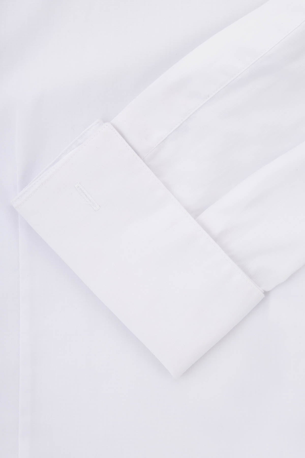 Solid White Wingtip Dacron Classic Shirt - 3
