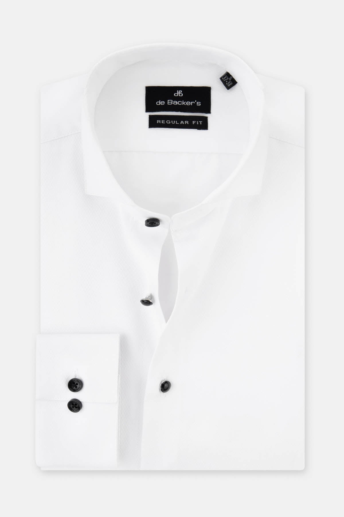 Patterned White Wingtip Shirt - 1
