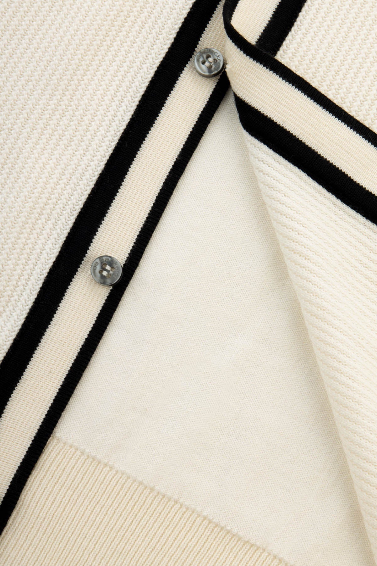 Jacquard Knitted Off-White polo - 4