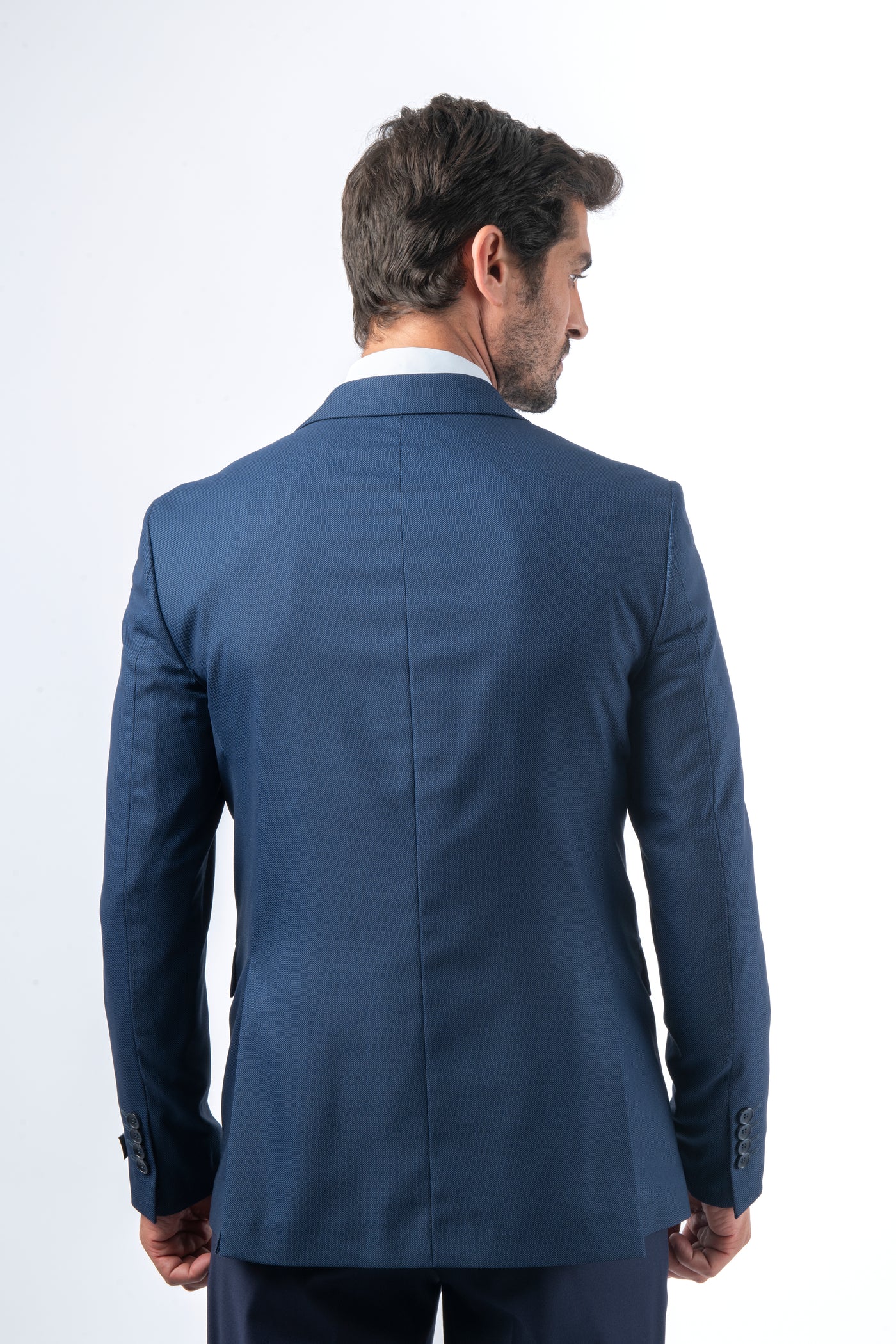 Hopsack Campbell Slim Delft Blue Suit