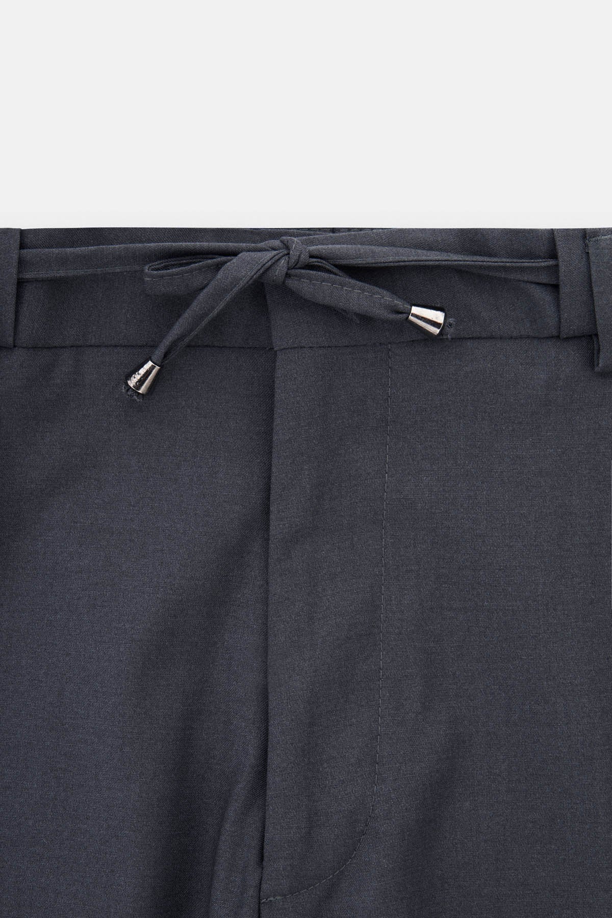 Twill Patterned Dark-Gray Bamboo Suite - 2