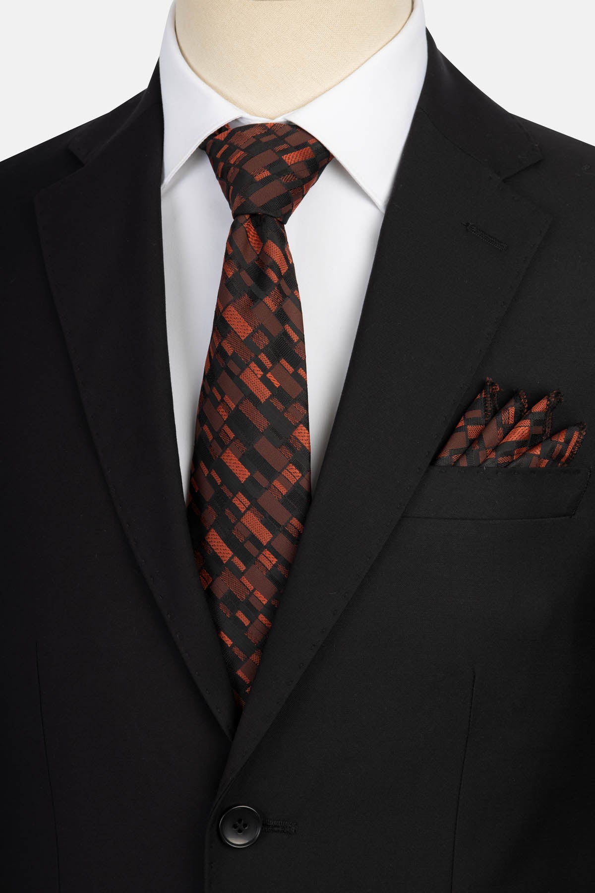 Twill Patterned Black Bamboo Suite - 4