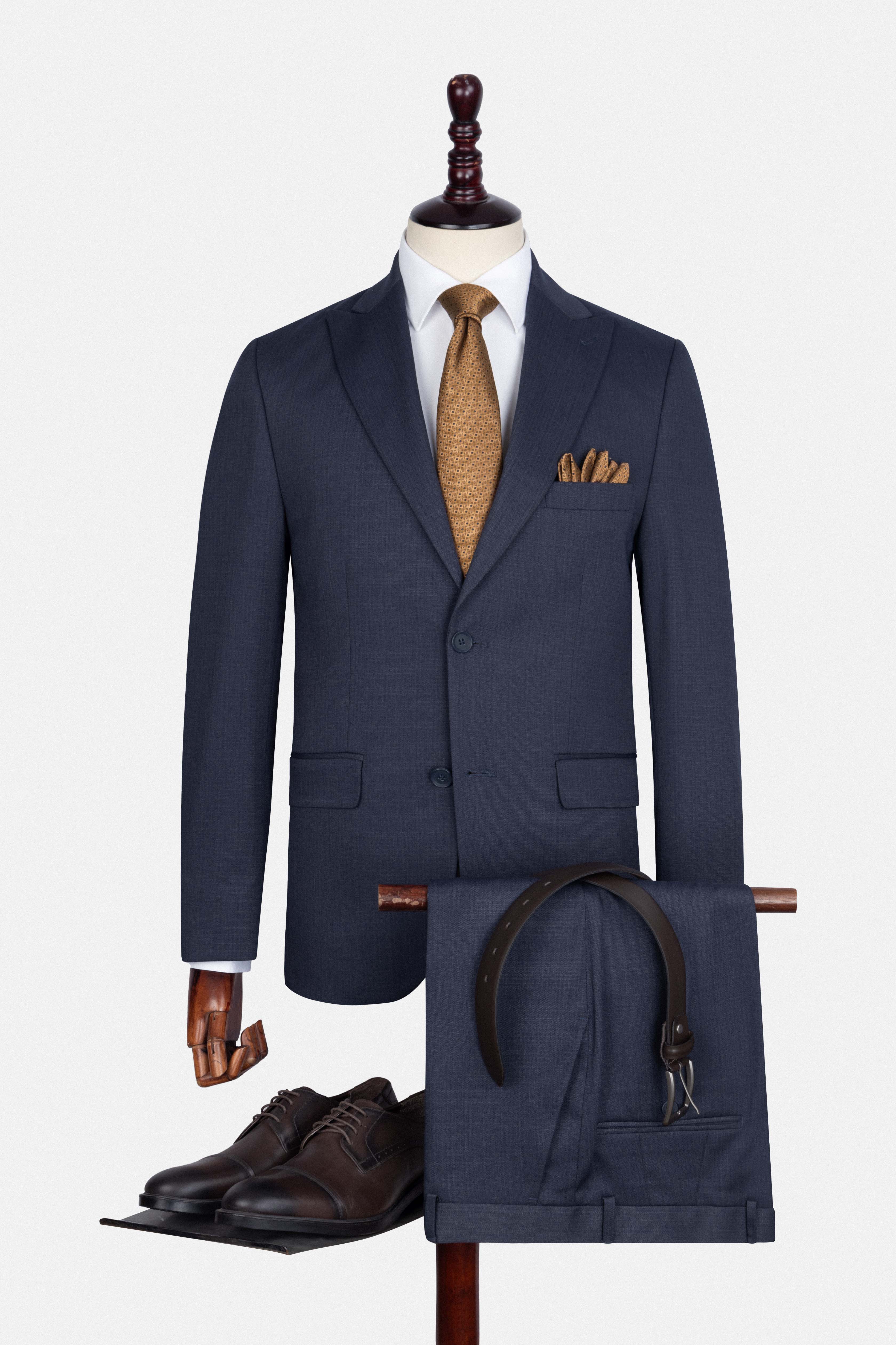 Jacquard Navy Suit