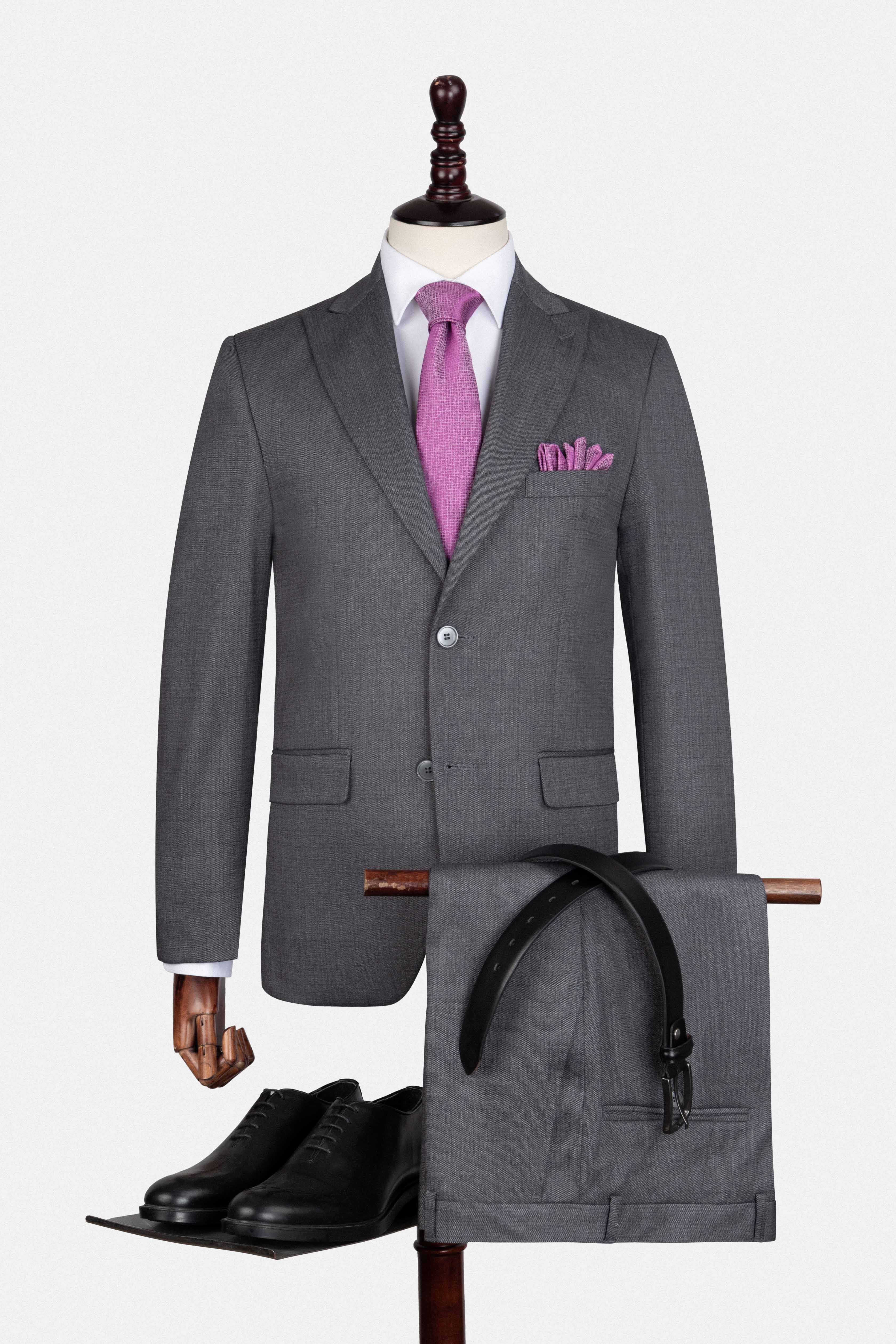 Jacquard Gray Suit