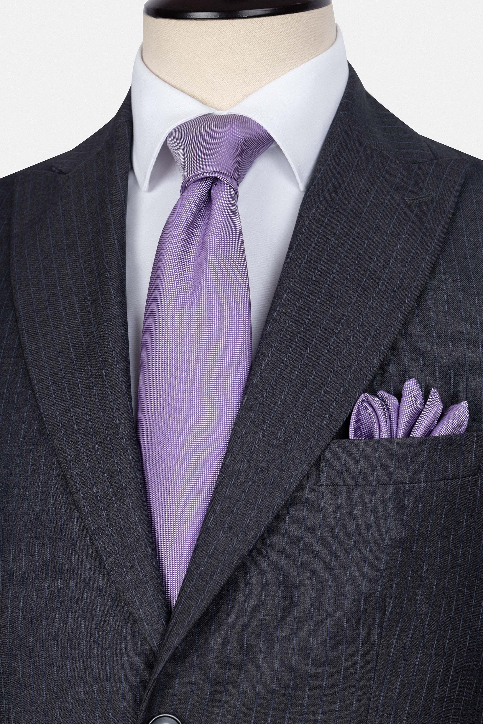 Striped Dark Gray Suit