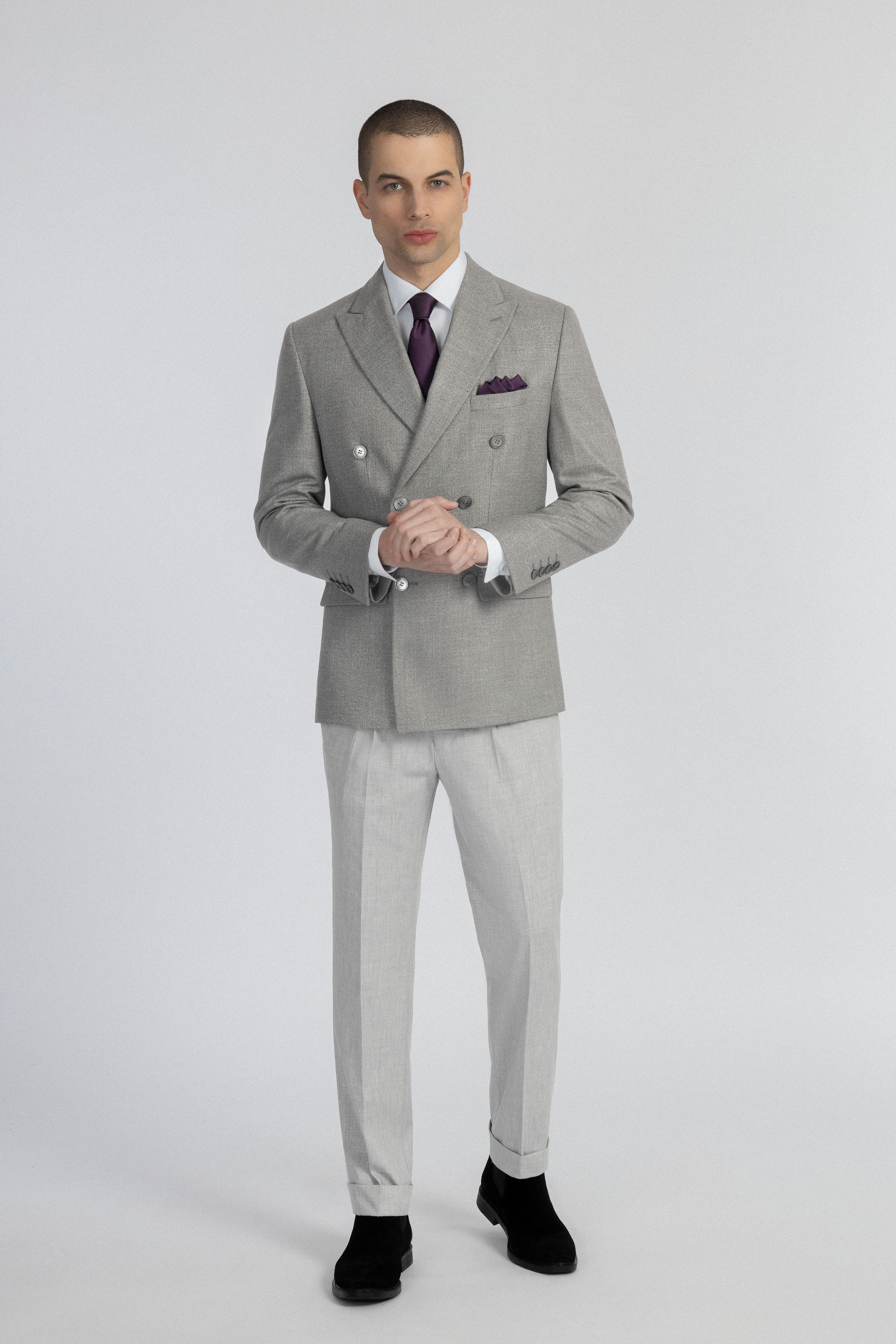 Tweed Patterned Gray Suit