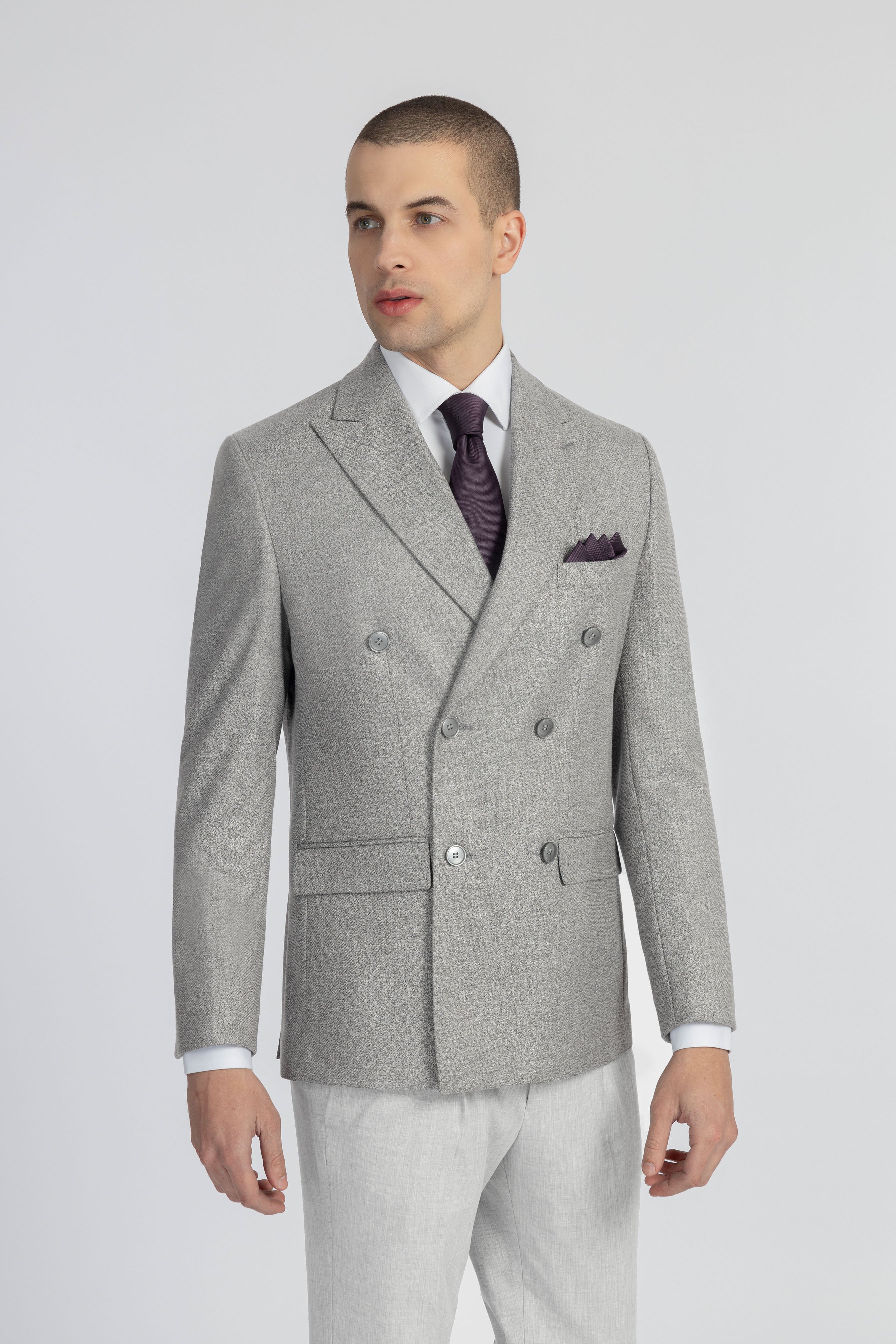 Tweed Patterned Gray Suite - 2