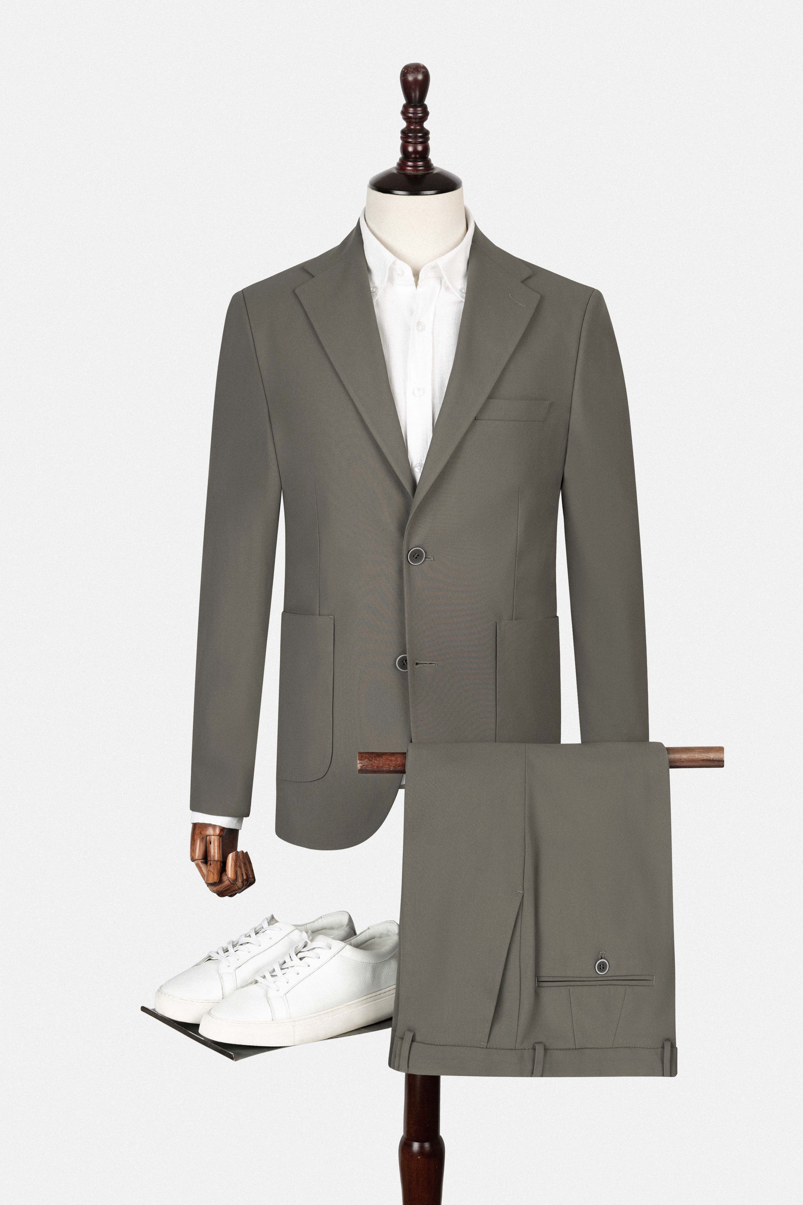 Solid Dark Green Casual Suite