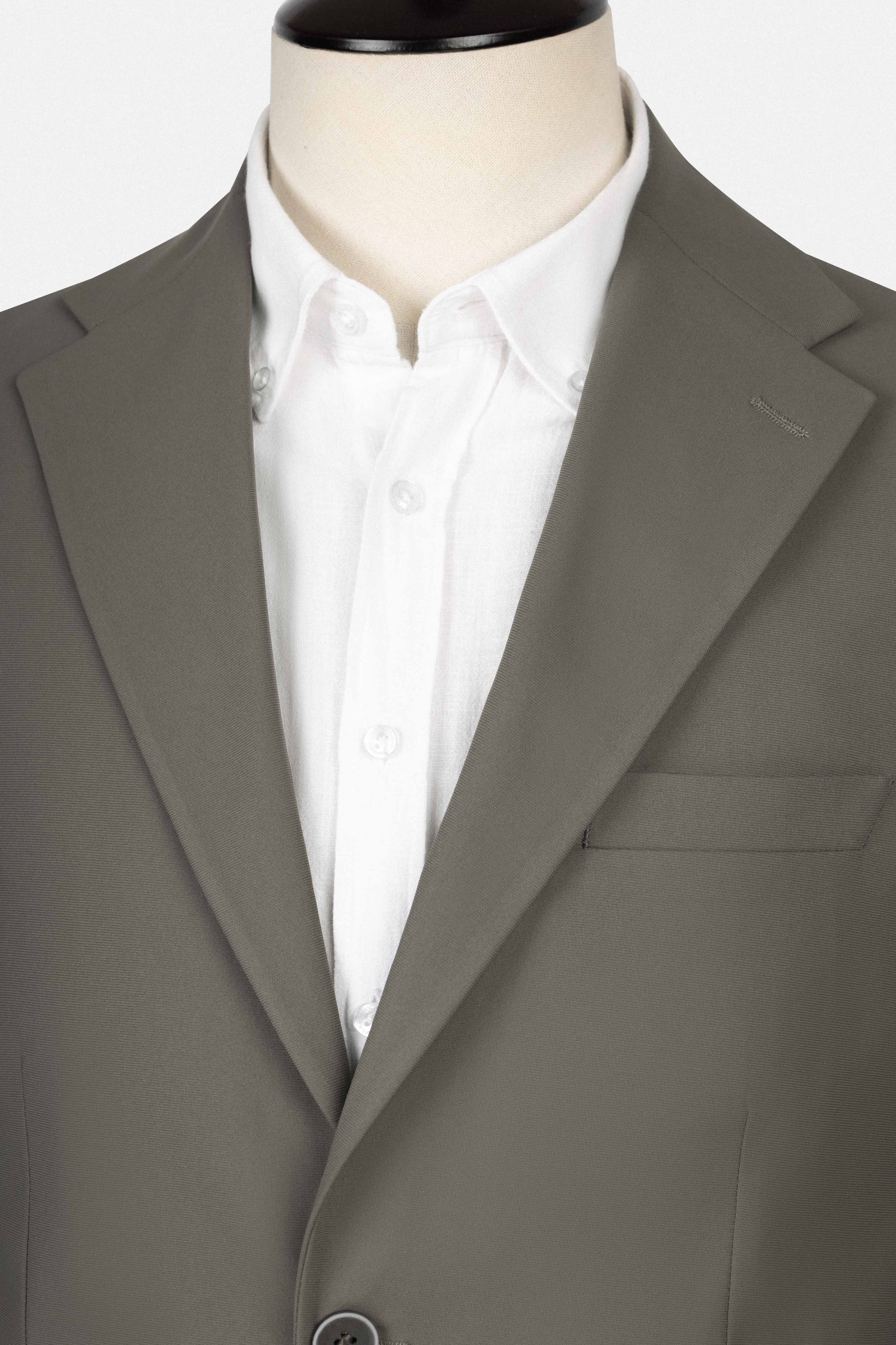 Solid Dark Green Casual Suite