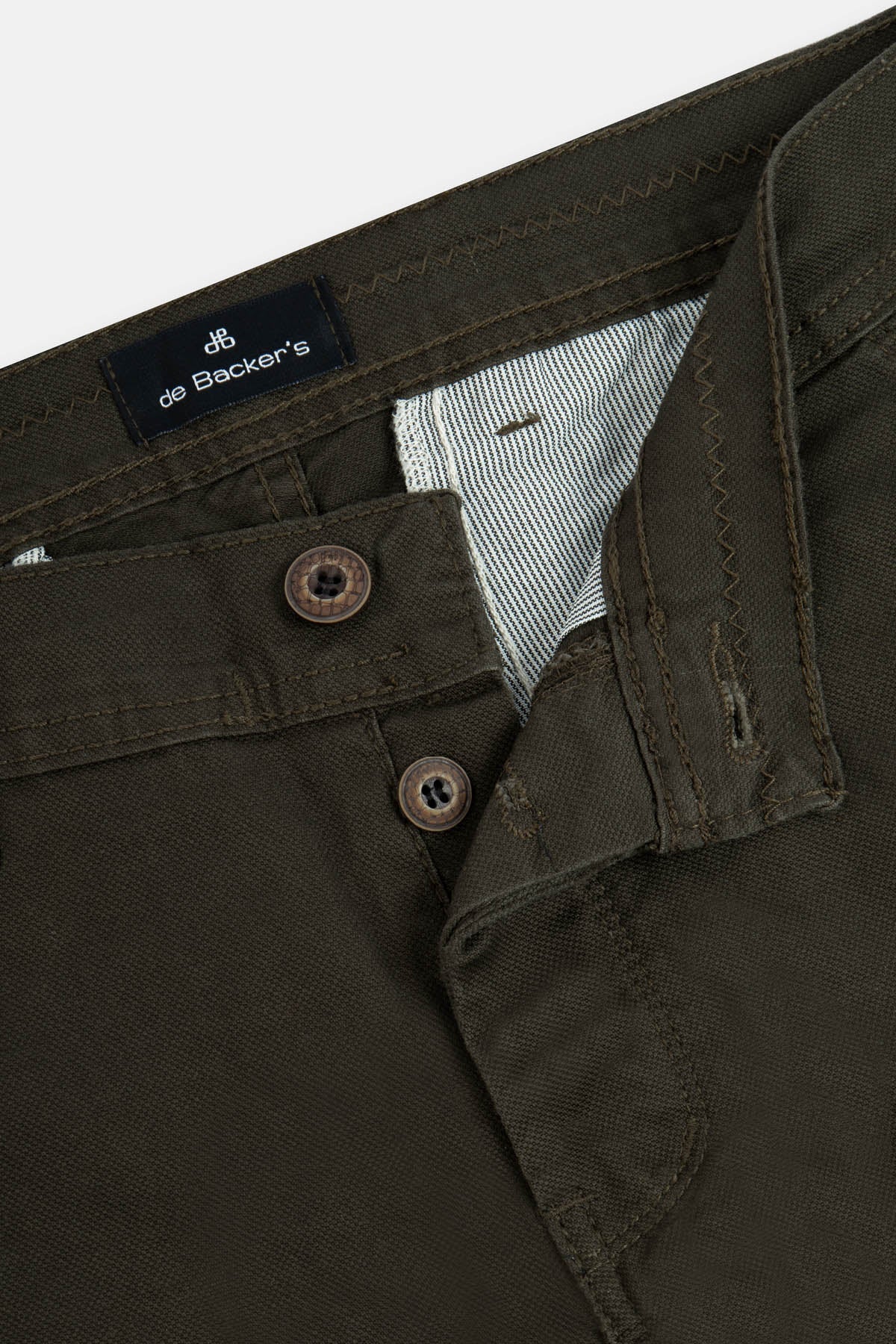 Burnt Brown Gabardine Pant - 2