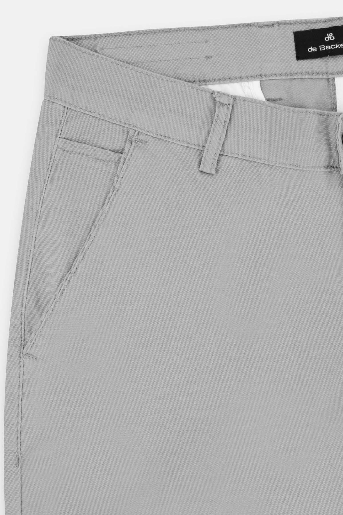 Pique Light Gray Chino Pant - 3