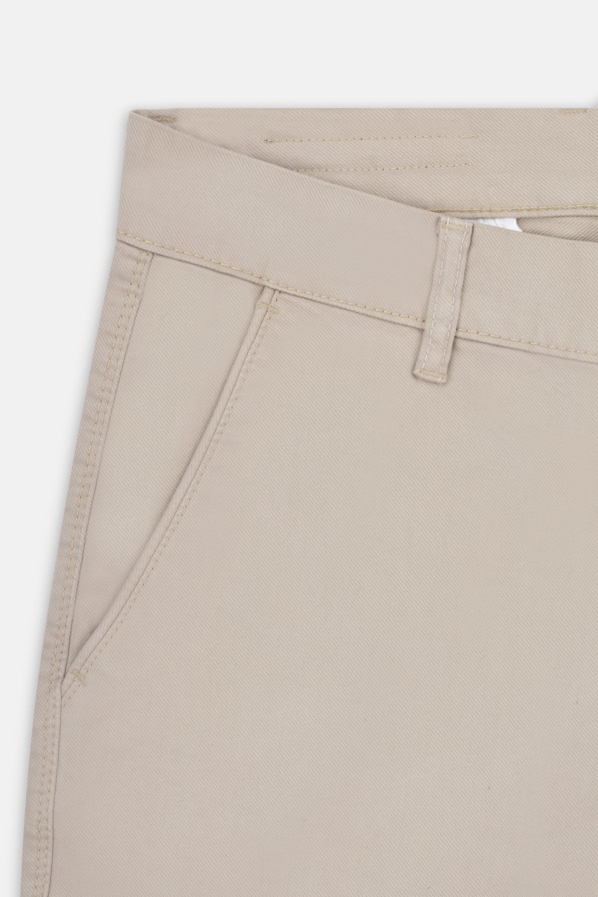 Pique Light Beige Chino Gabardine Pant - 3