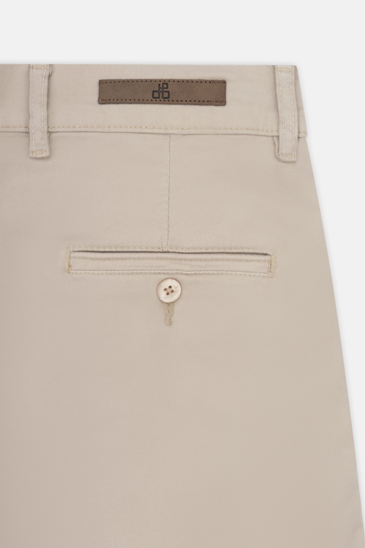 Pique Light Beige Chino Gabardine Pant - 4