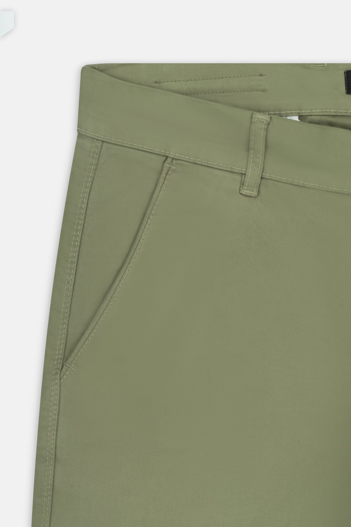 Pique Reseda Green Chino Gabardine Pant - 3