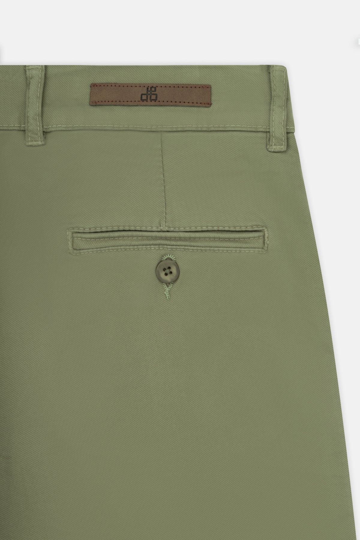 Pique Reseda Green Chino Gabardine Pant - 4