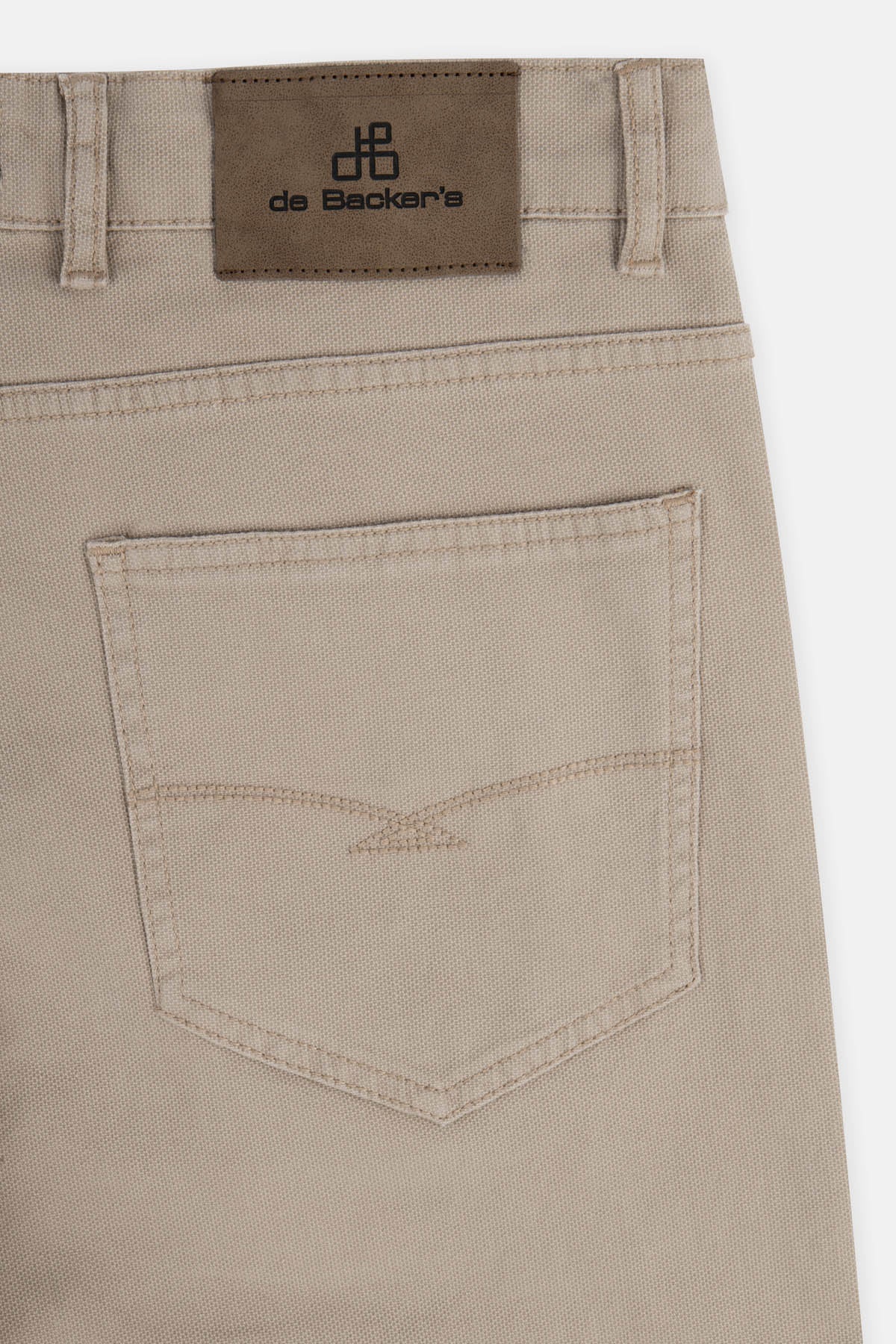 Pique Dark Beige Gabardine Pant - 4