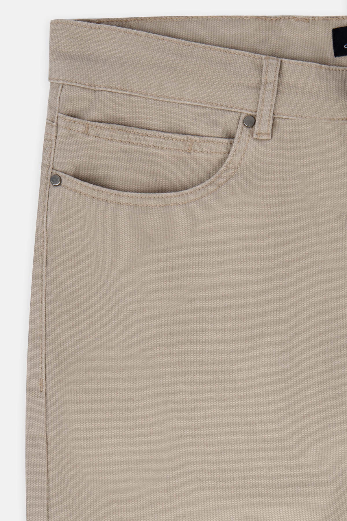 Pique Dark Beige Gabardine Pant - 3
