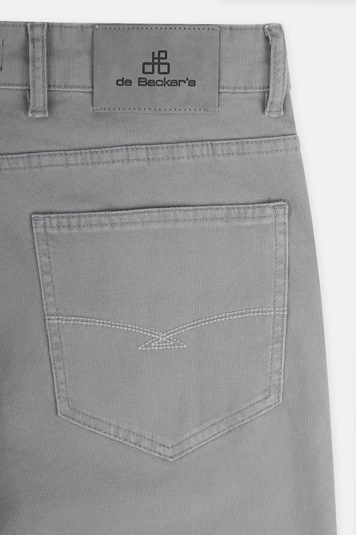 Pique Taupe Gray Gabardine Pant - 4