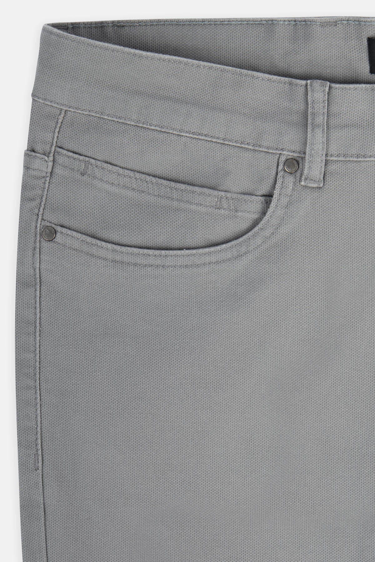 Pique Taupe Gray Gabardine Pant - 3